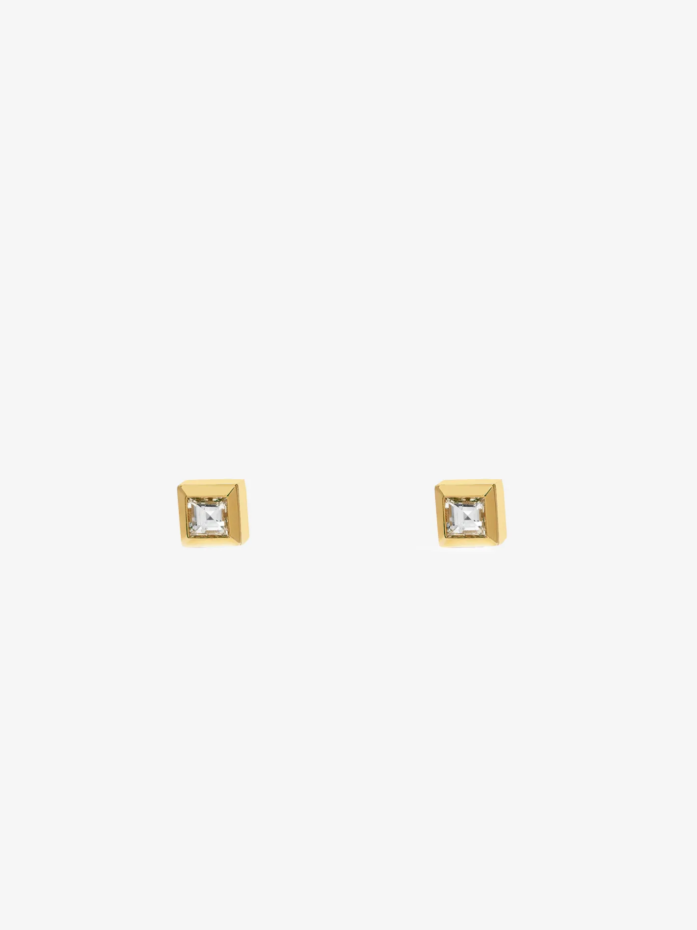 Bare Carre Diamond Studs<AZLEE Jewelry Fashion