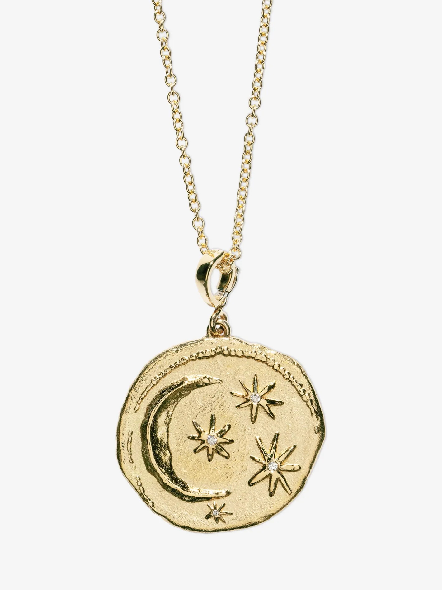 Cosmic Large Diamond Coin Charm<AZLEE Jewelry Discount