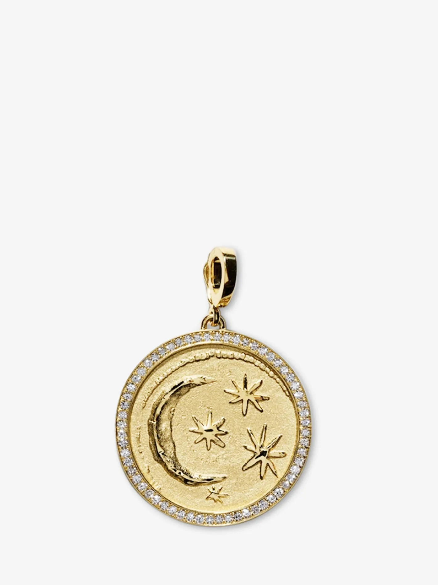 Cosmic Large Pave Coin Charm<AZLEE Jewelry Cheap