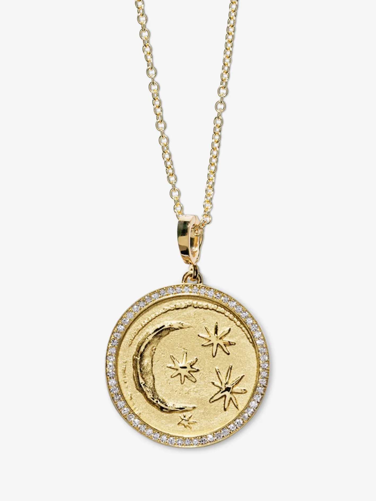 Cosmic Large Pave Coin Charm<AZLEE Jewelry Cheap