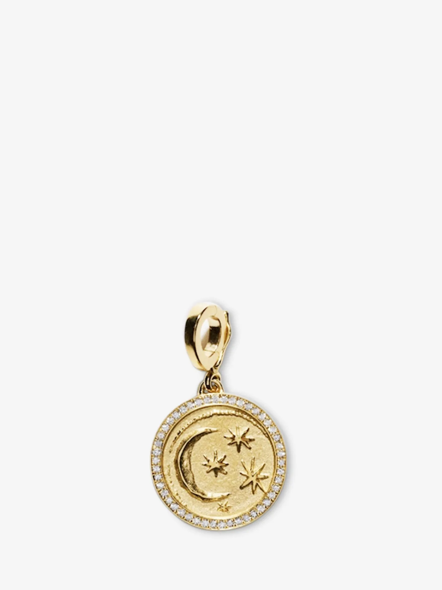 Cosmic Small Pave Coin Charm<AZLEE Jewelry Online
