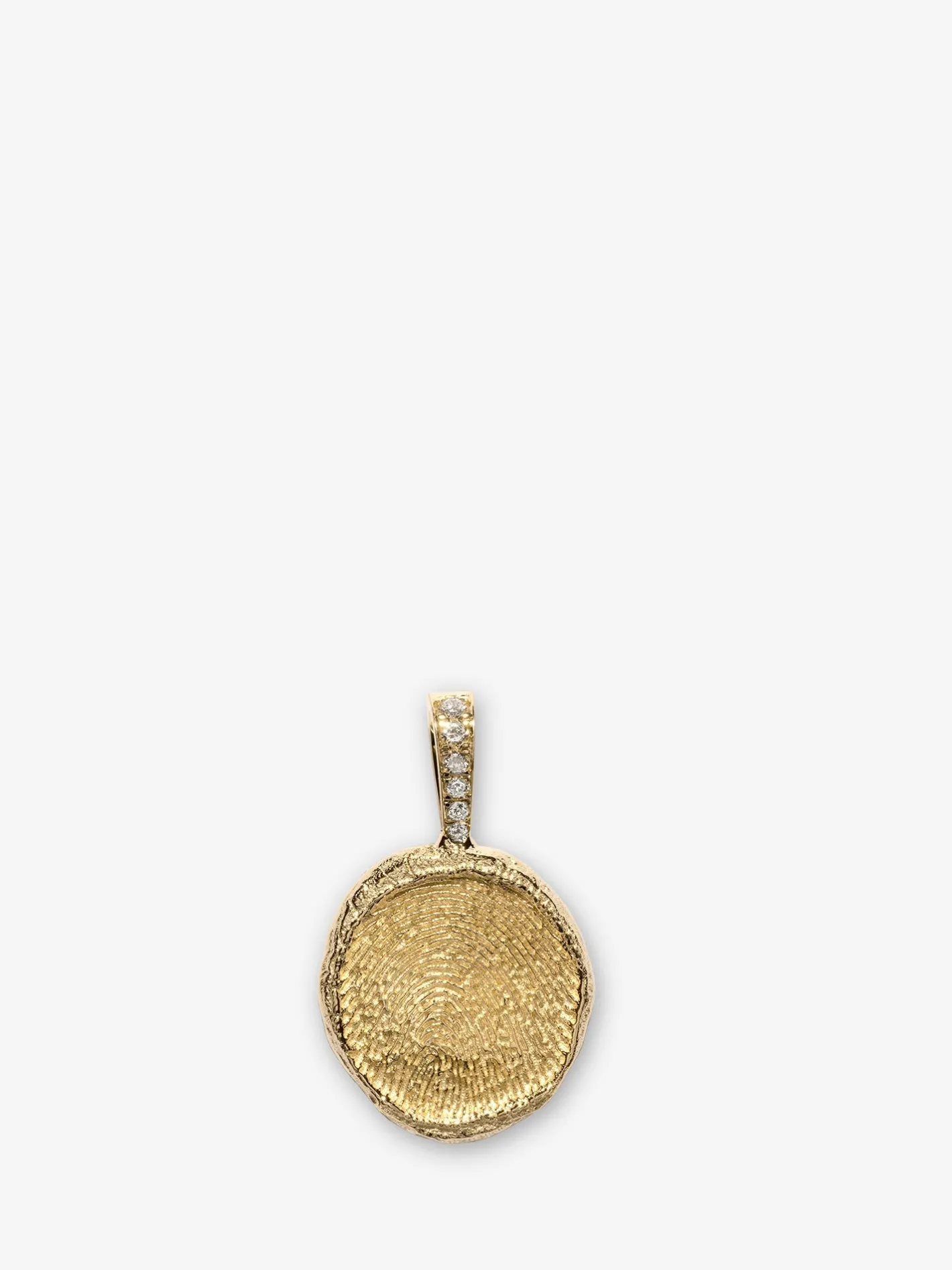 Custom Fingerprint Coin Yellow Gold<AZLEE Jewelry Outlet