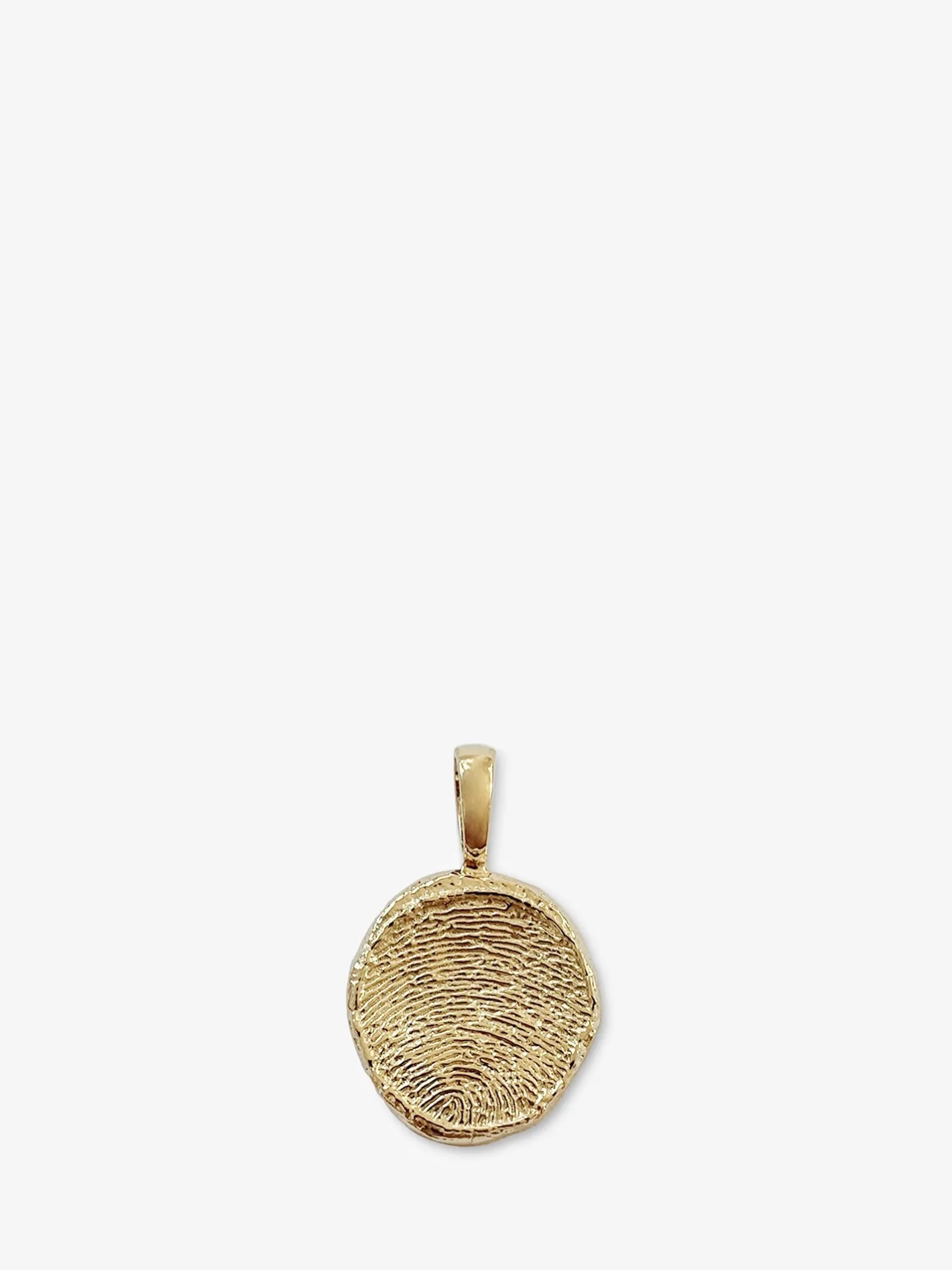 Custom Fingerprint Coin Yellow Gold<AZLEE Jewelry Outlet