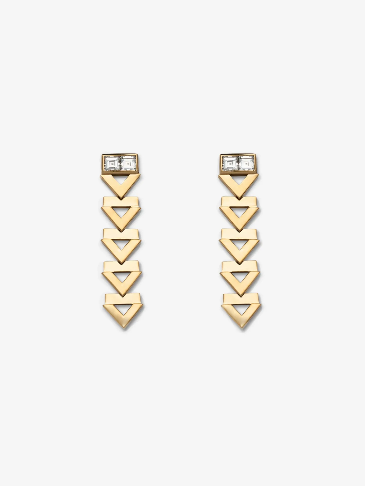 Deco Chevron Diamond Earrings<AZLEE Jewelry Discount