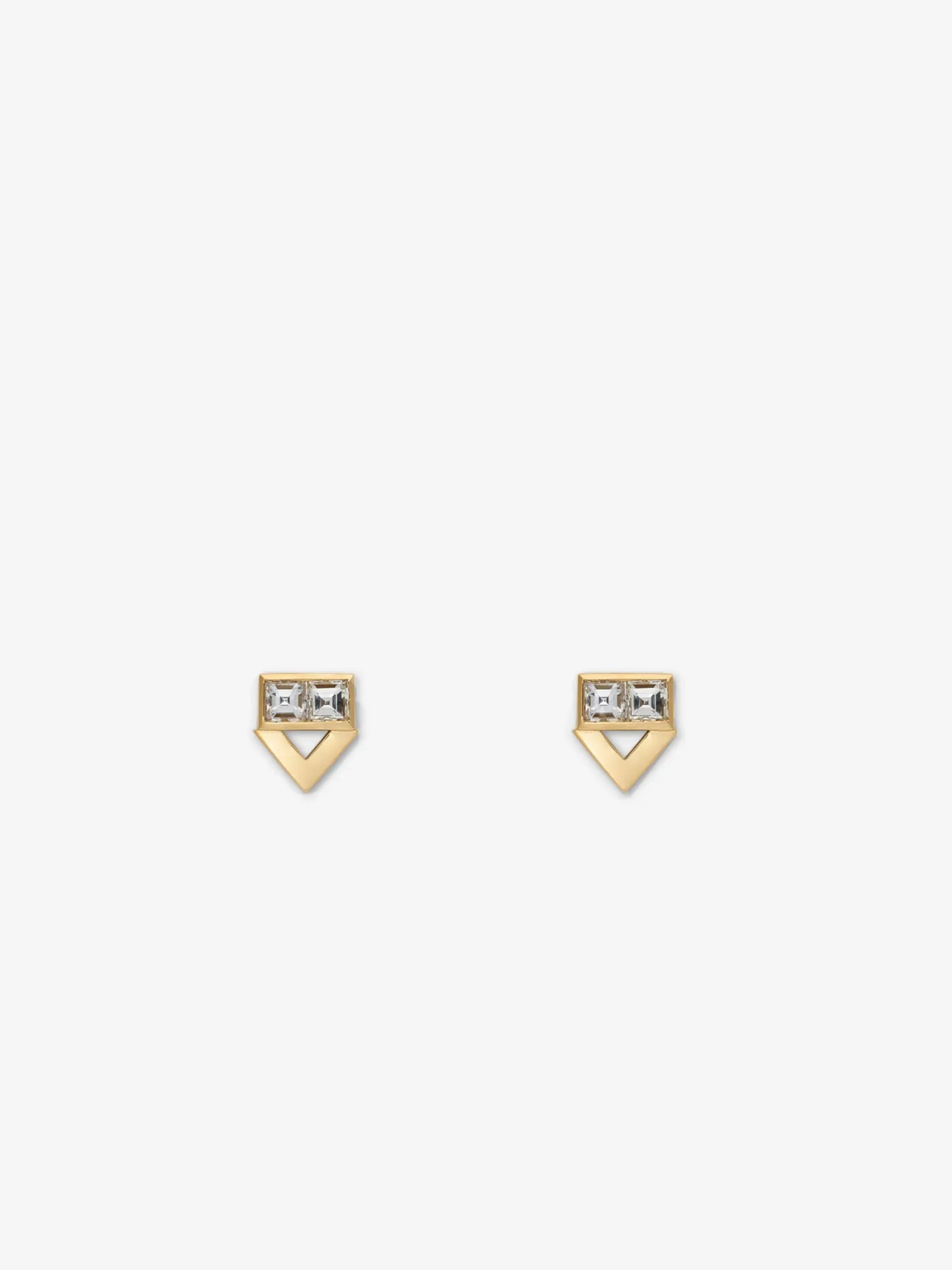 Deco Chevron Diamond Studs<AZLEE Jewelry Hot
