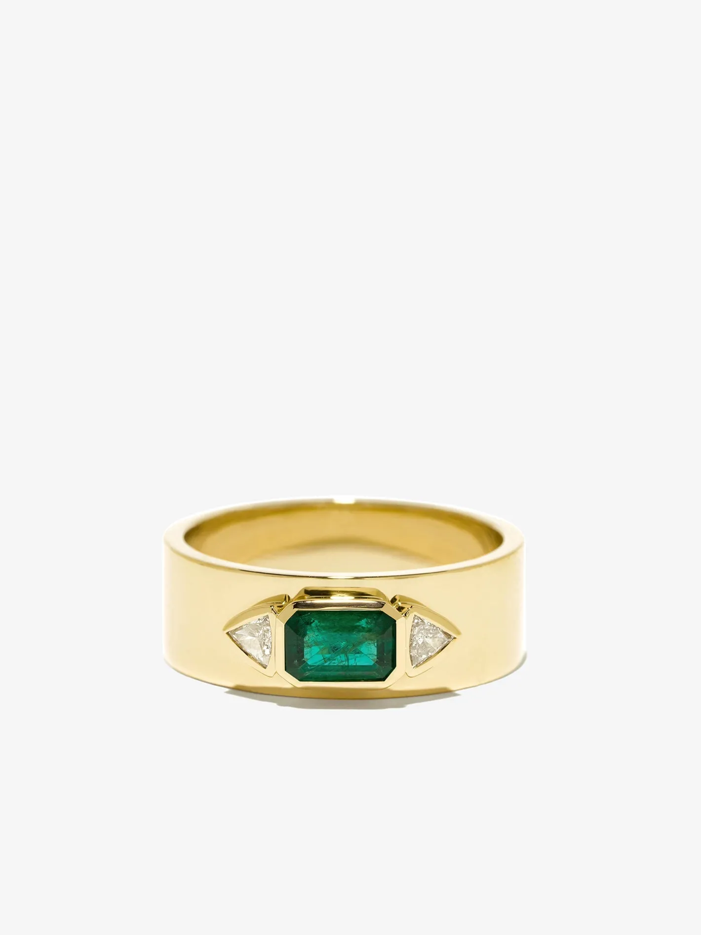 Emerald NESW Diamond Ring<AZLEE Jewelry Sale