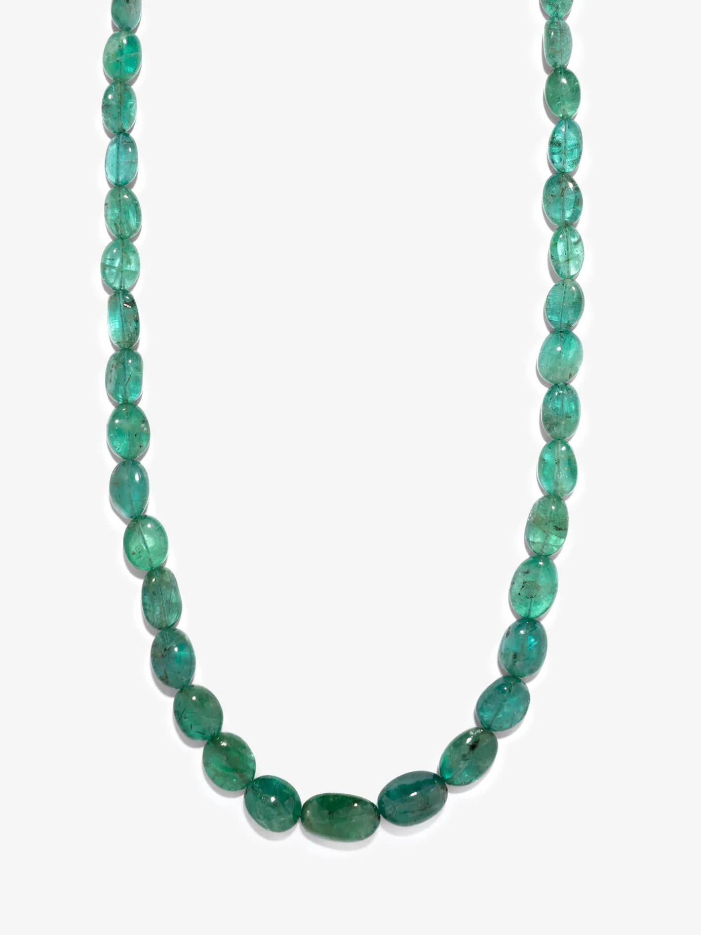 Emerald Oval Bead Necklace<AZLEE Jewelry Best Sale