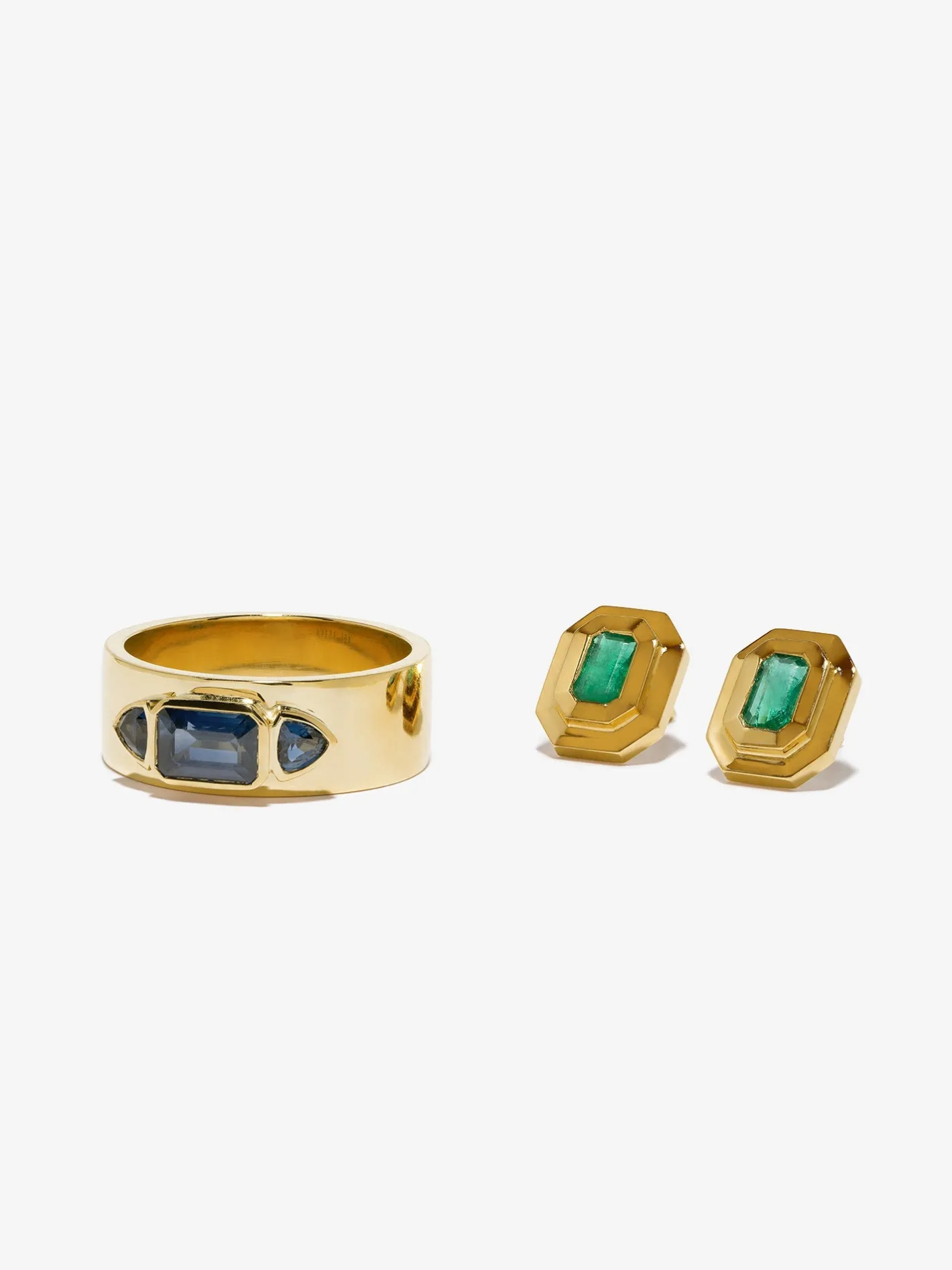 Emerald Staircase Studs<AZLEE Jewelry Cheap