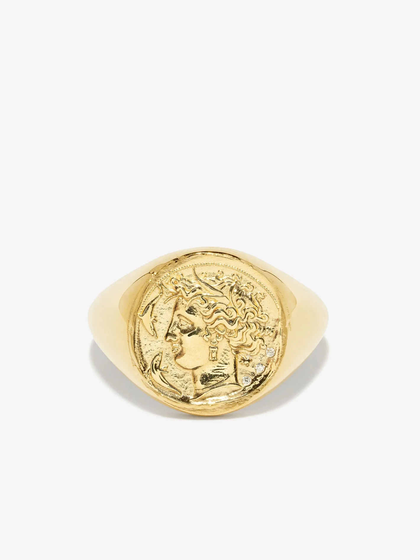 Goddess Coin Signet Ring<AZLEE Jewelry Cheap