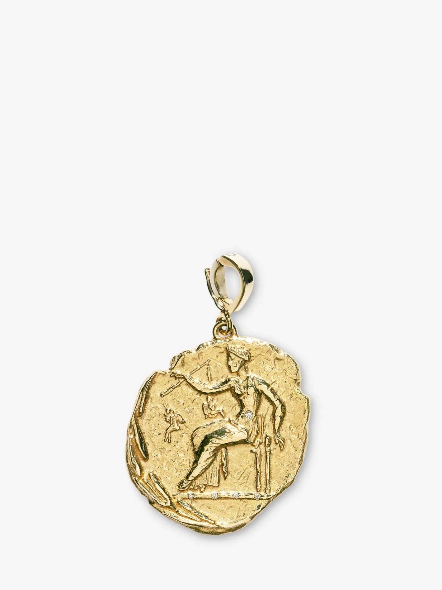 Goddess of Love Large Diamond Coin Charm<AZLEE Jewelry Flash Sale
