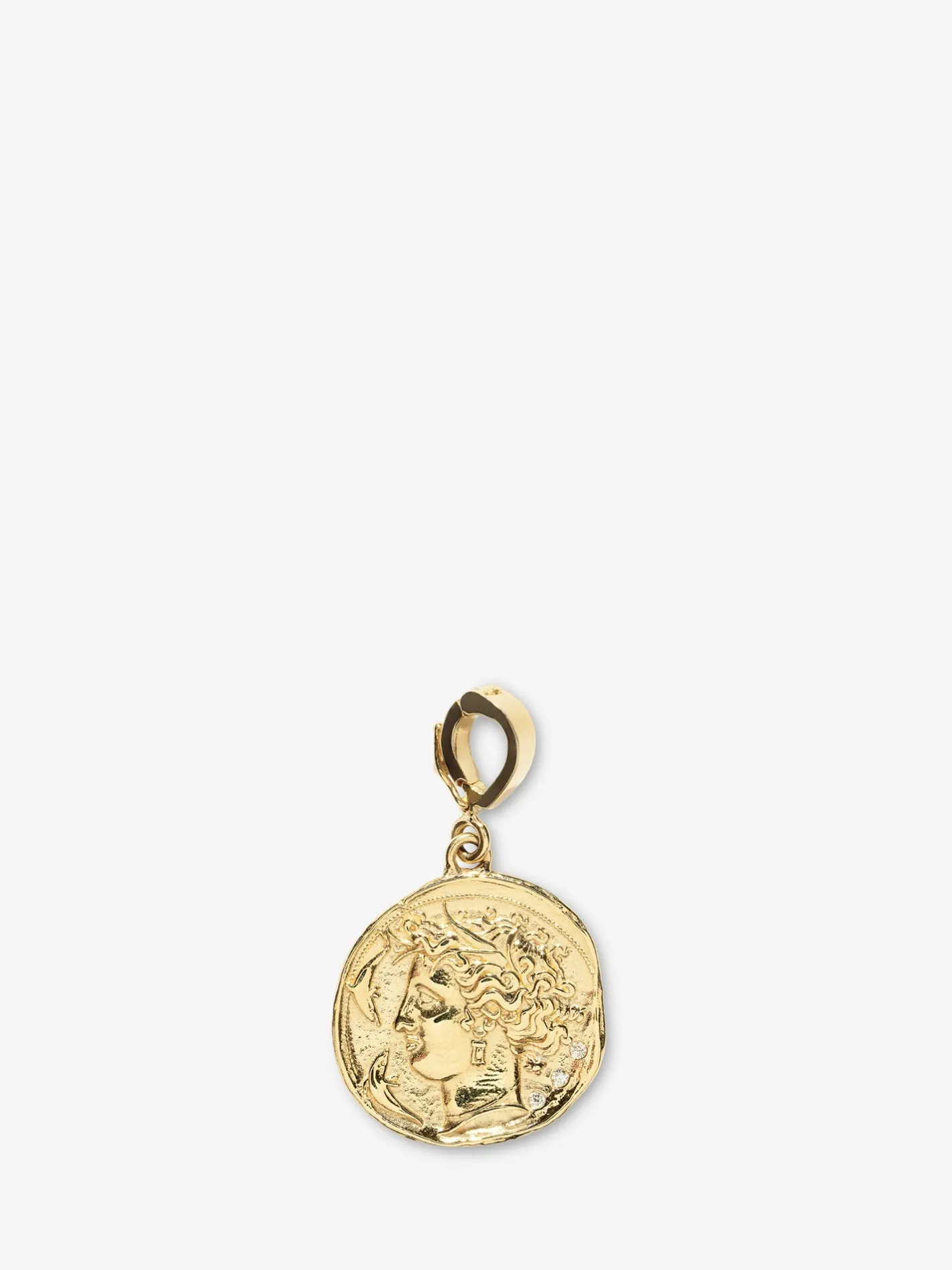 Goddess Small Diamond Coin Charm<AZLEE Jewelry Shop