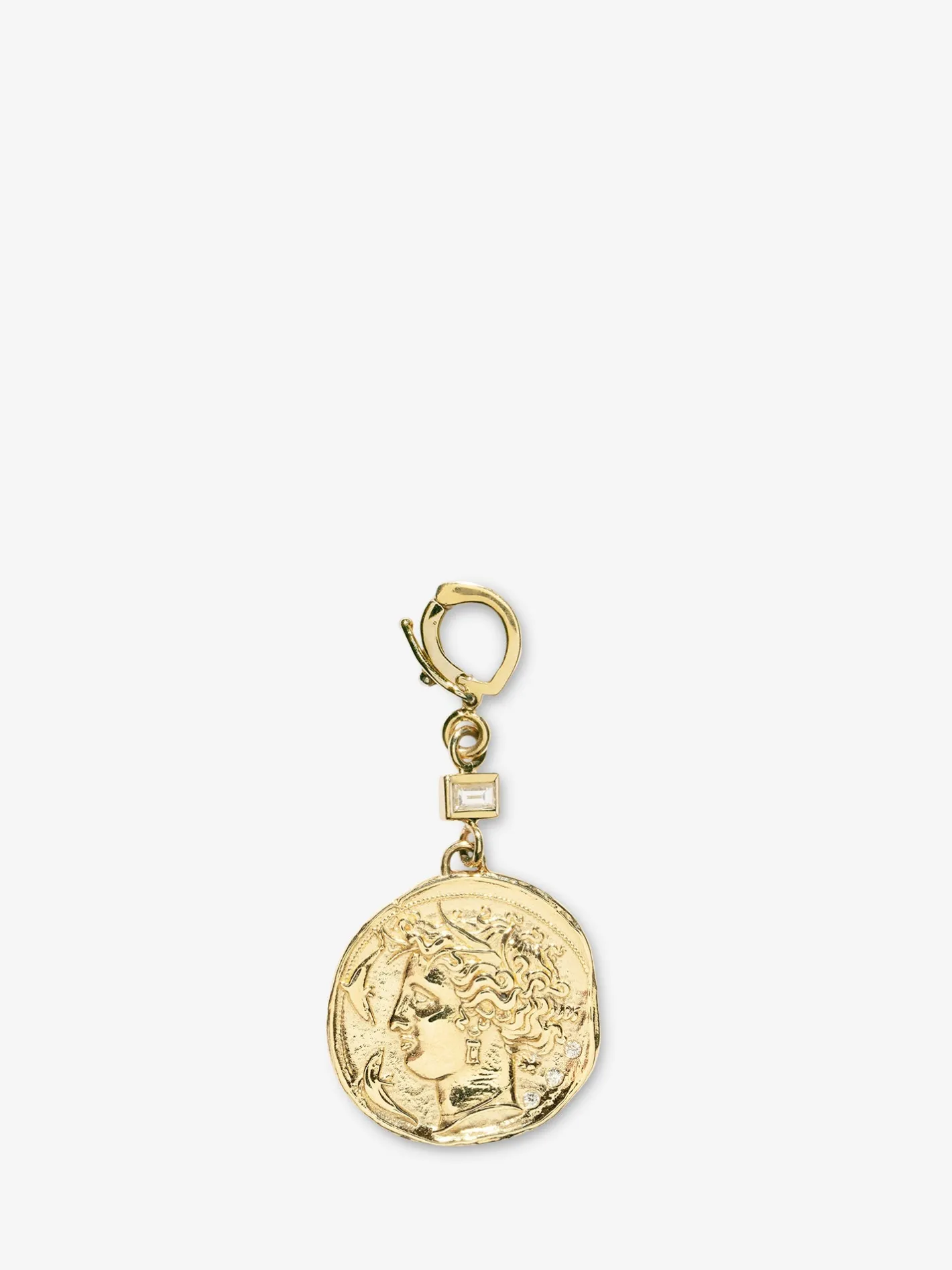 Goddess Small Diamond Coin Charm<AZLEE Jewelry Shop