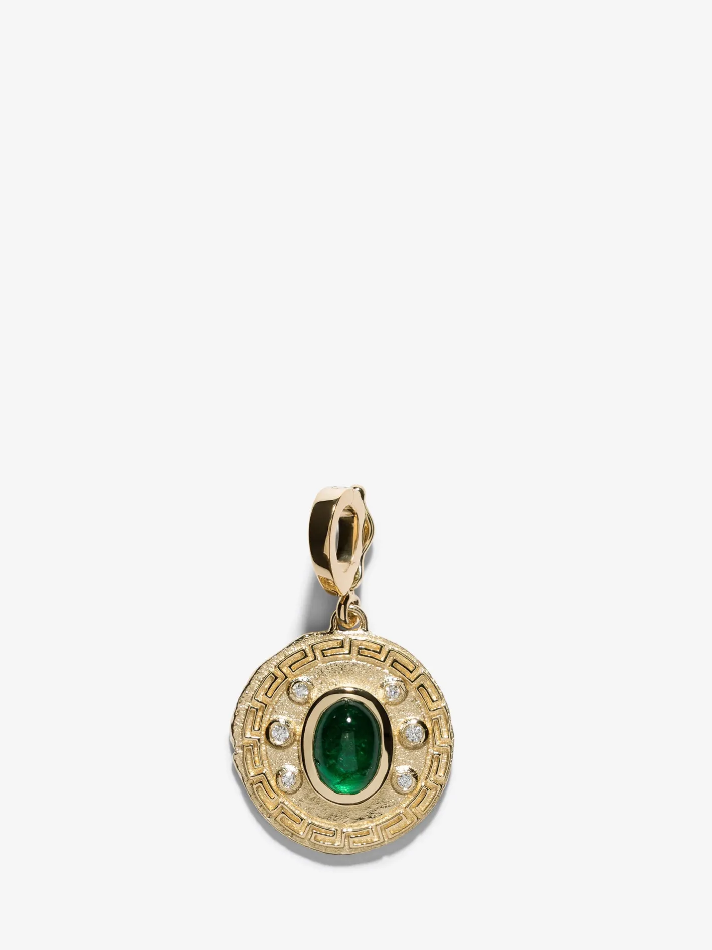 Greek Pattern & Emerald Small Charm<AZLEE Jewelry Discount