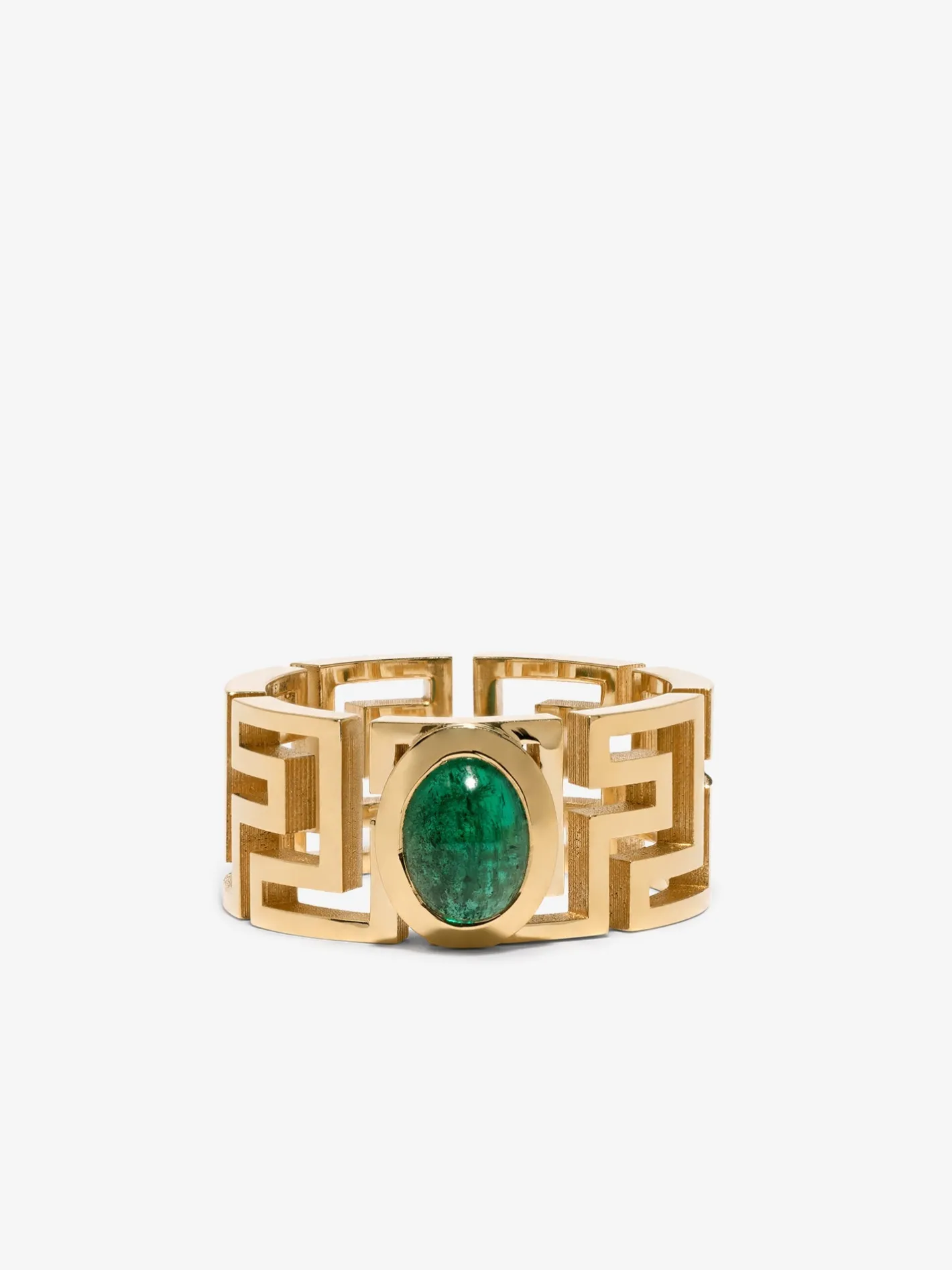 Greek Pattern Emerald Ring - Medium<AZLEE Jewelry Best Sale