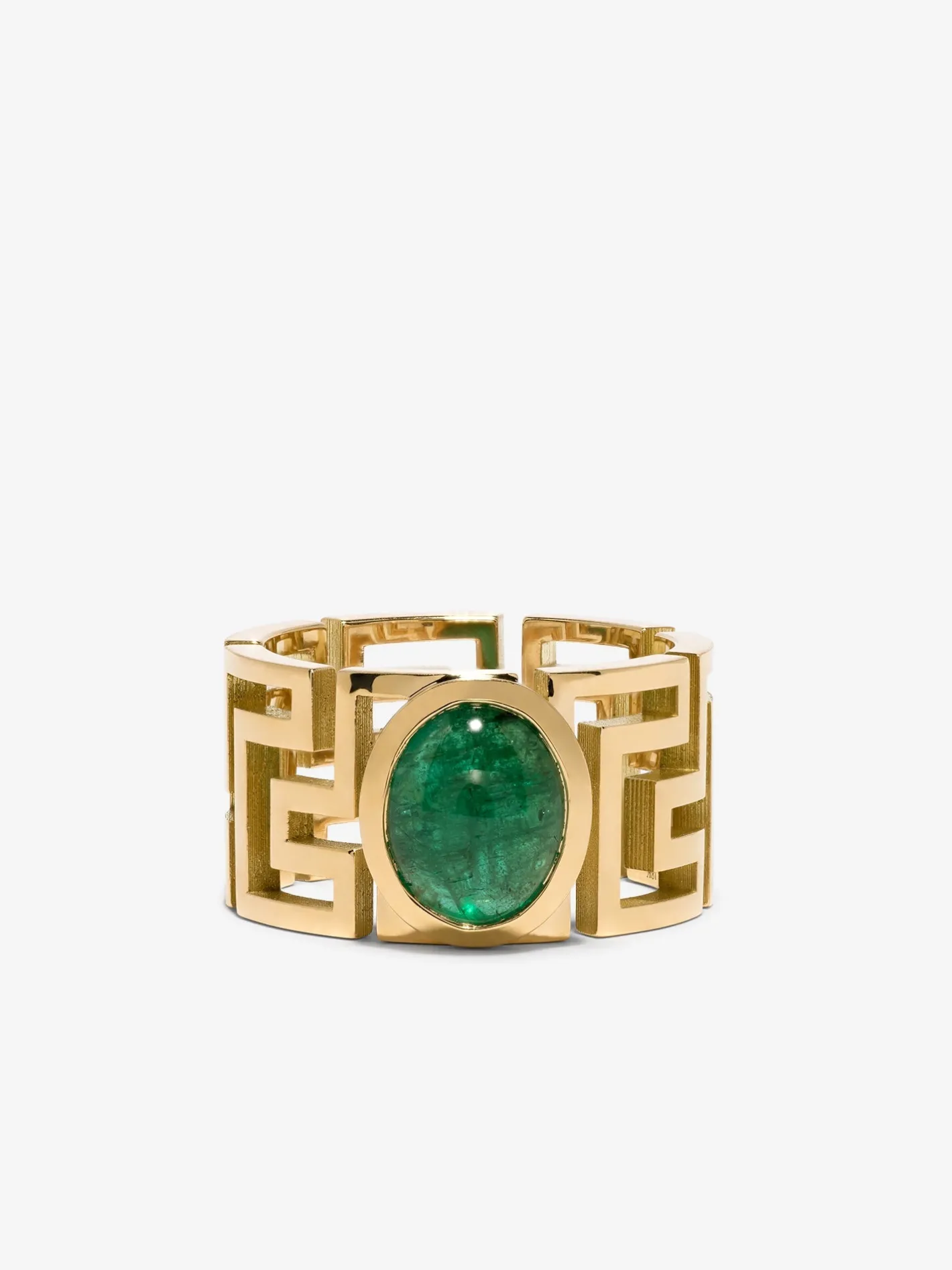 Greek Pattern Emerald Ring Large<AZLEE Jewelry Store