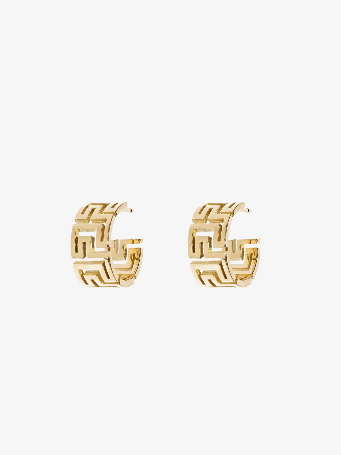 Greek Pattern Huggie Earrings<AZLEE Jewelry Cheap