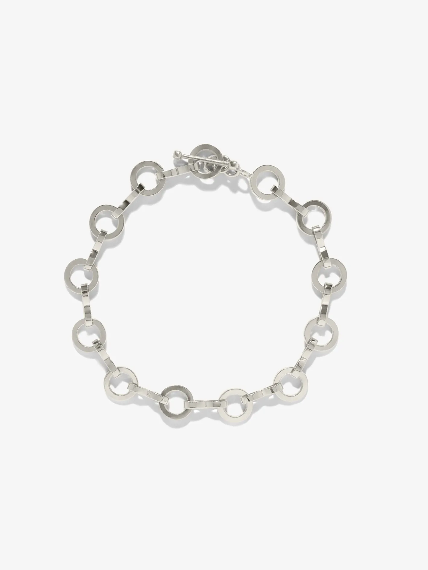 Heavy Circle-Link Smooth Bracelet<AZLEE Jewelry Online