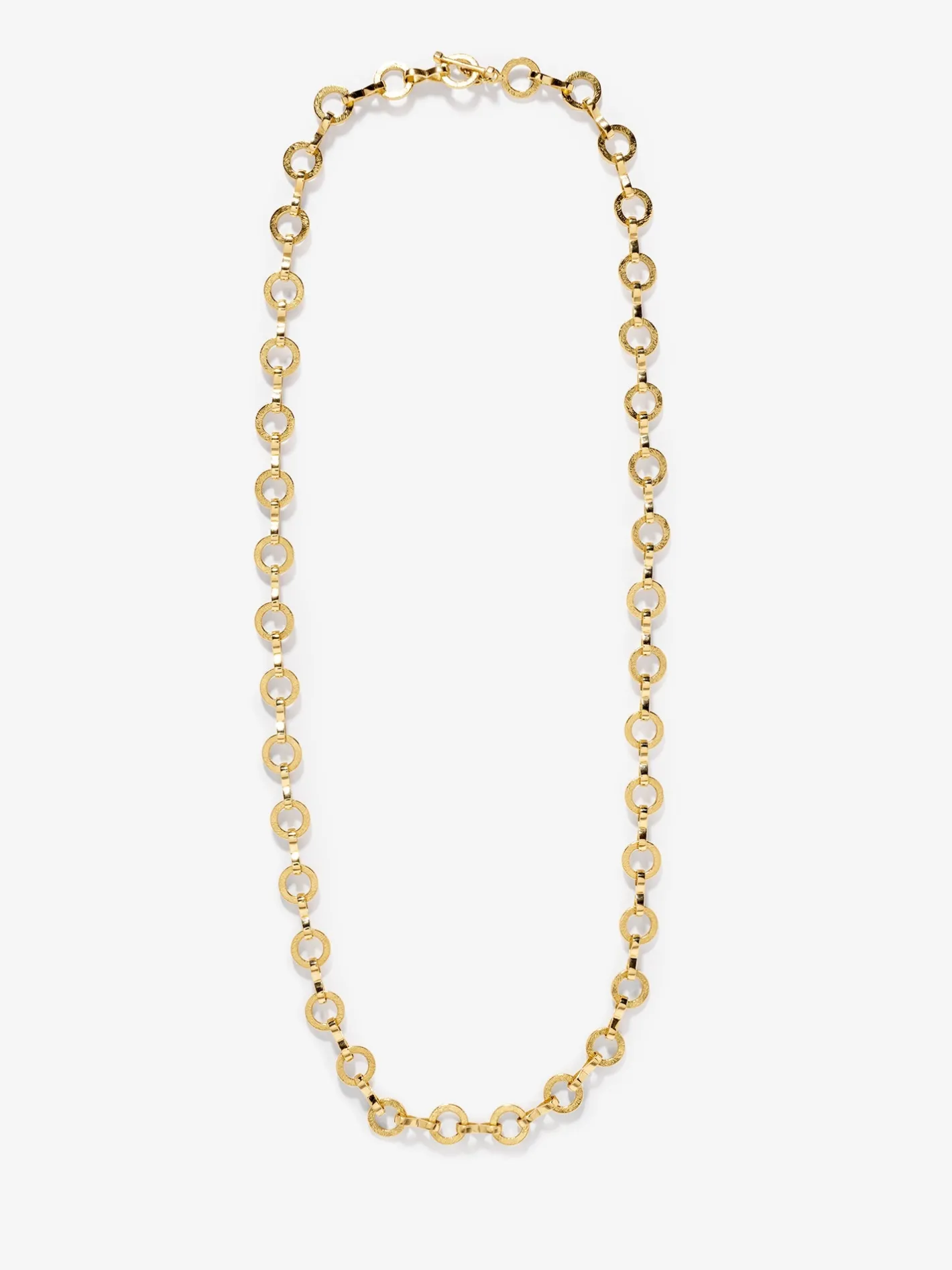 Heavy Circle-Link Textured Chain<AZLEE Jewelry Outlet