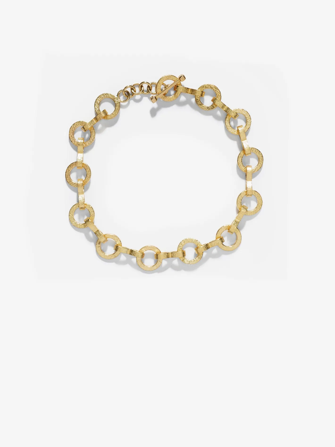 Heavy Link Circle Textured Bracelet<AZLEE Jewelry Clearance