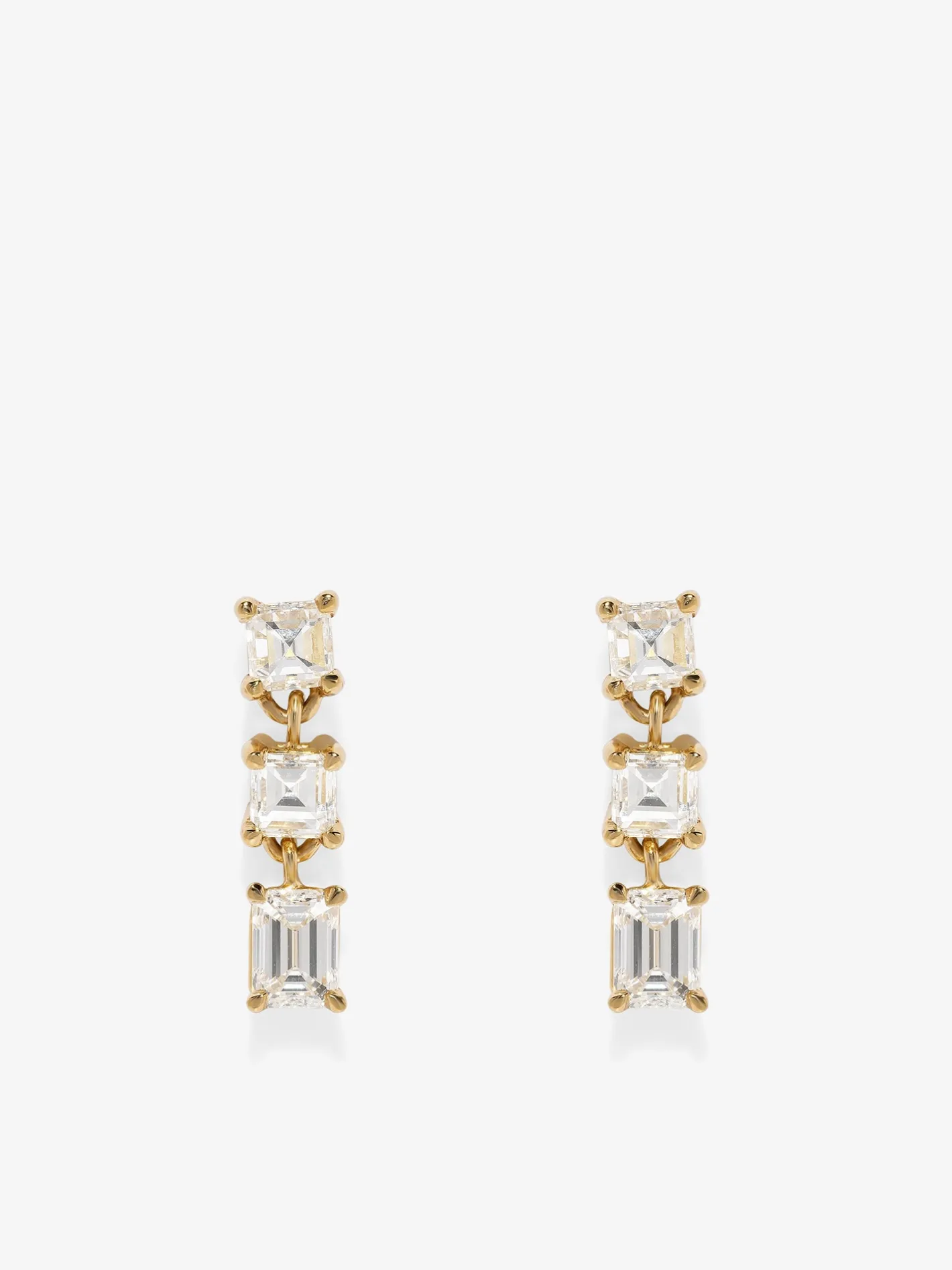 Illusion Carre Diamond Earrings<AZLEE Jewelry Sale