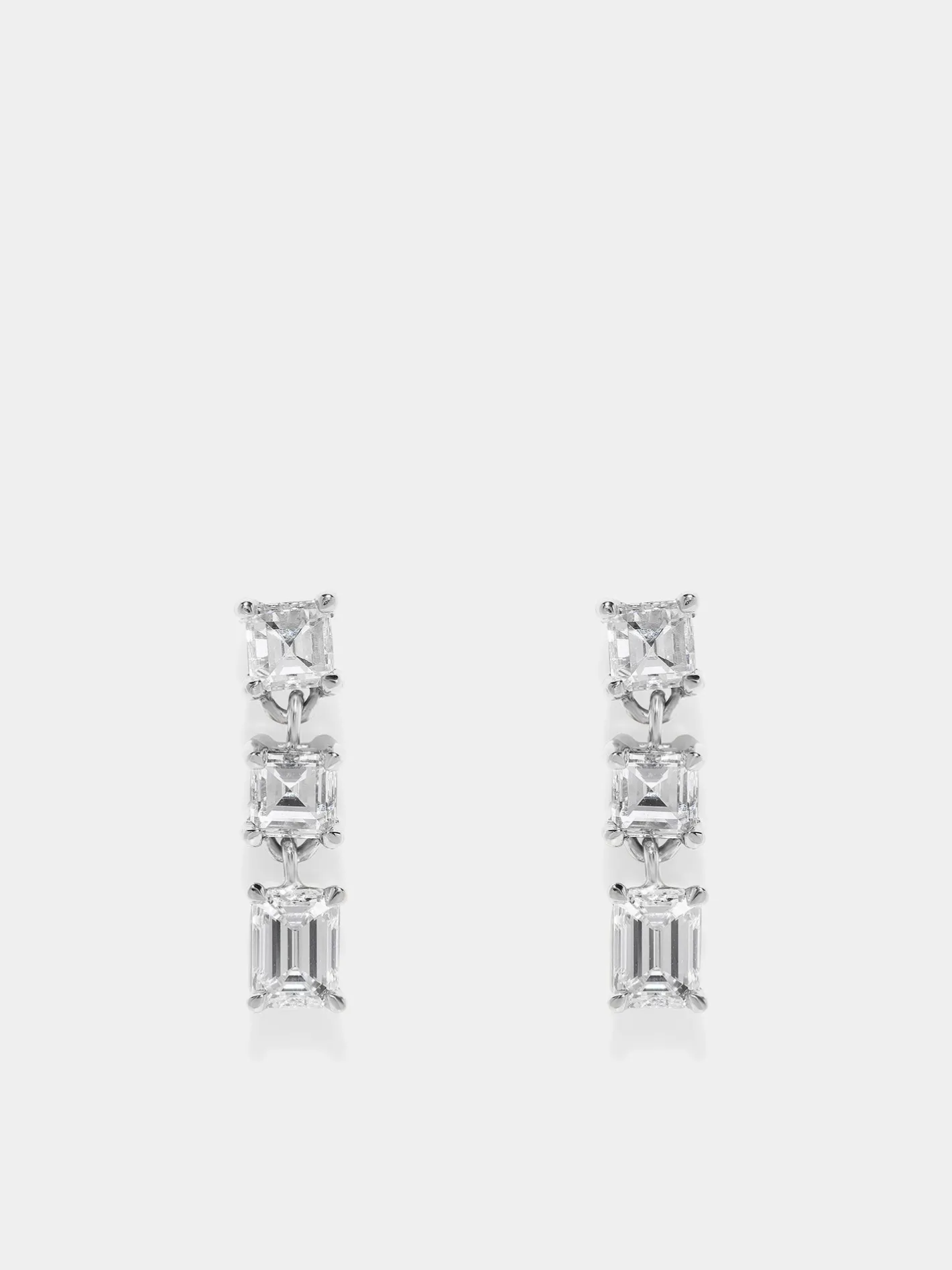 Illusion Carre Diamond Earrings<AZLEE Jewelry Sale