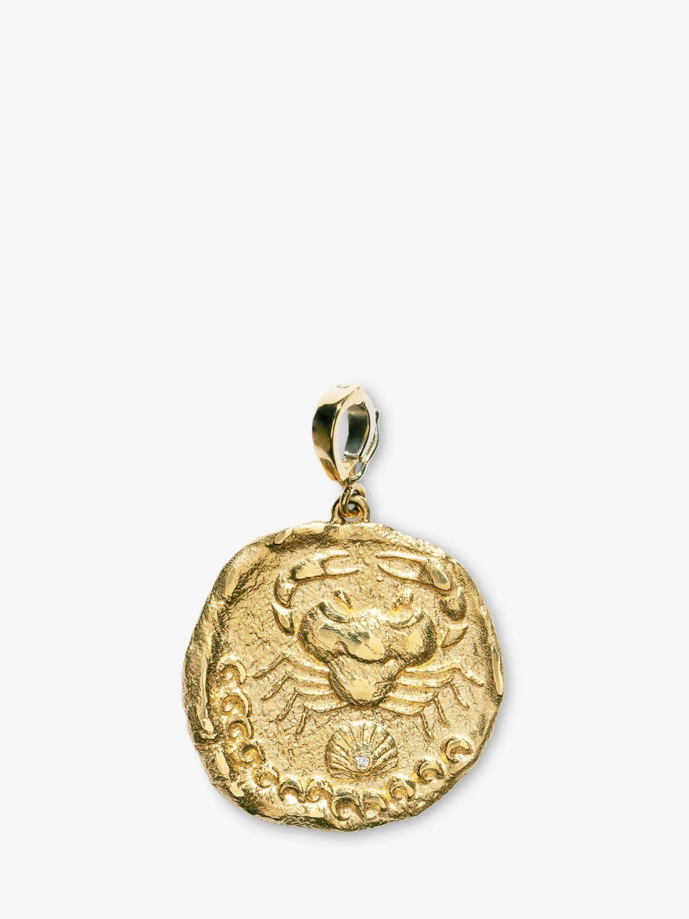 Karkinos Large Diamond Coin Charm<AZLEE Jewelry Best Sale