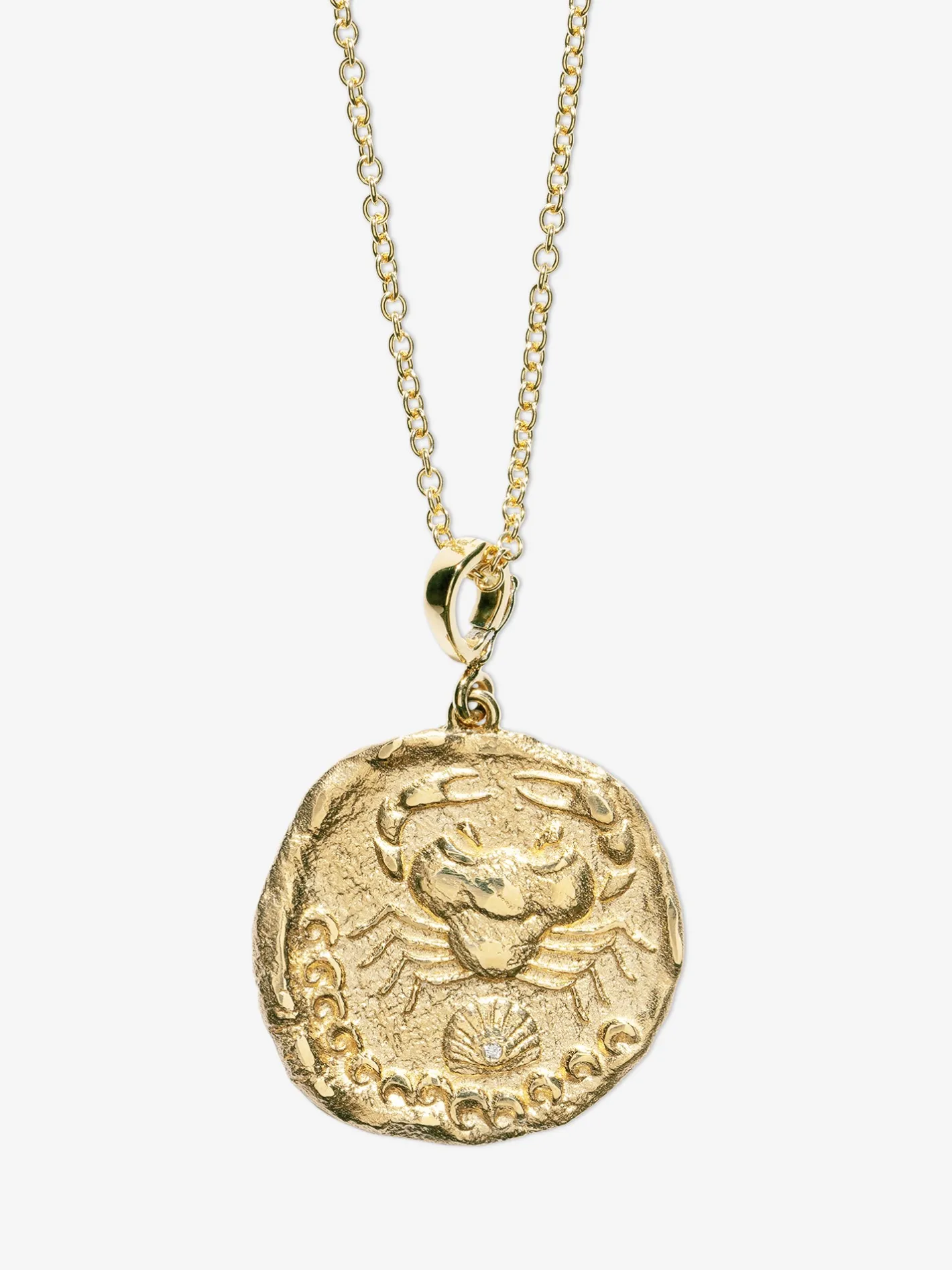 Karkinos Large Diamond Coin Charm<AZLEE Jewelry Best Sale