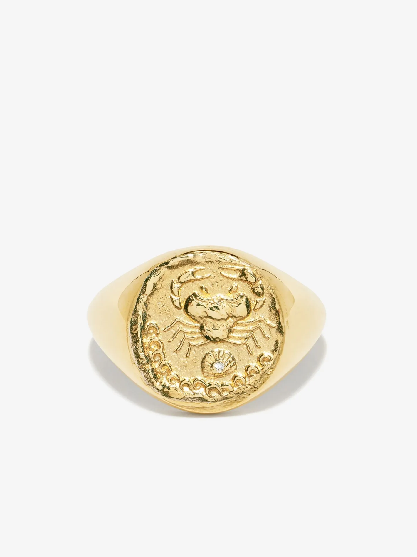 Karkinos Signet Coin Ring<AZLEE Jewelry New