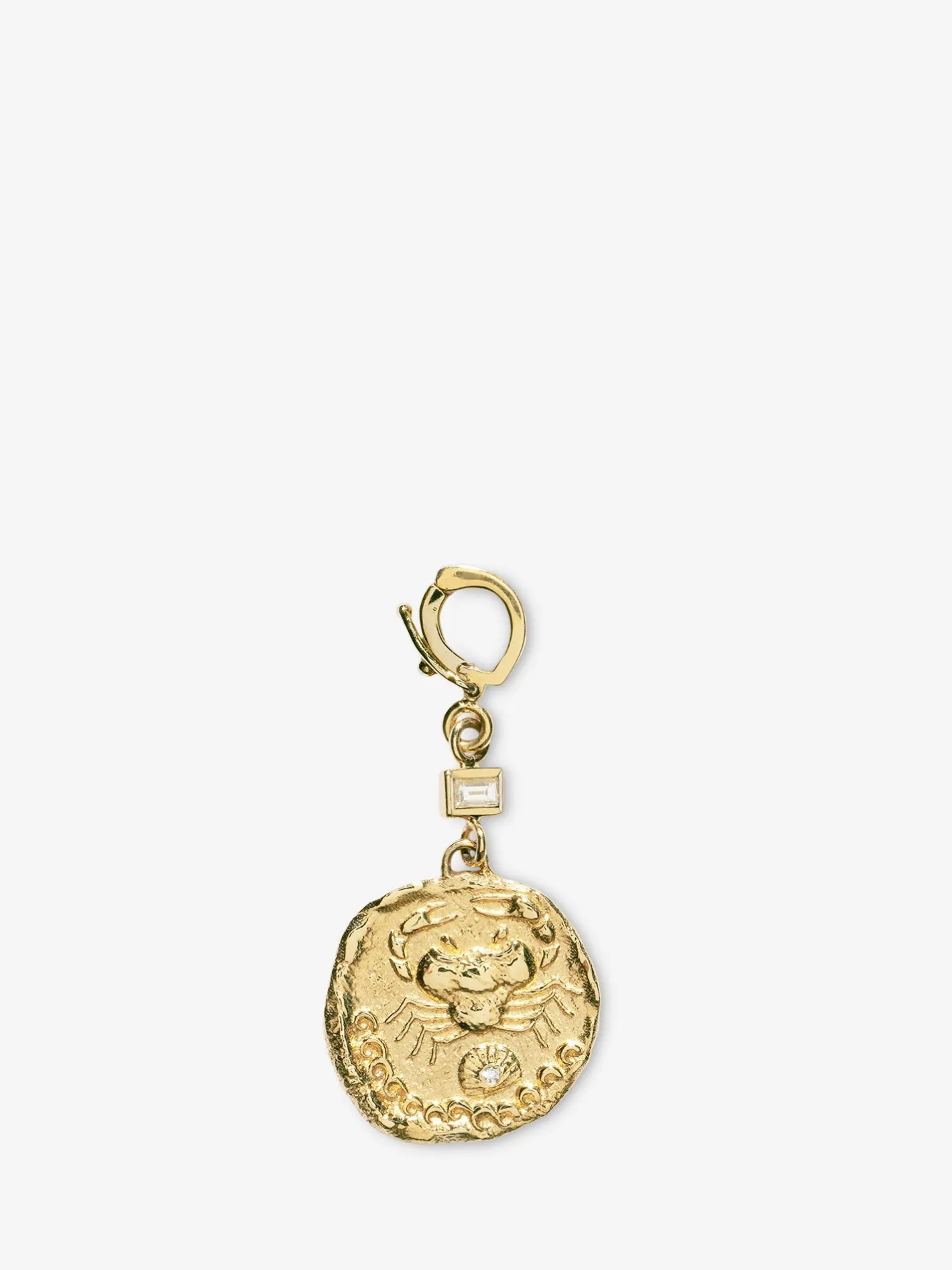 Karkinos Small Diamond Coin Charm<AZLEE Jewelry Outlet