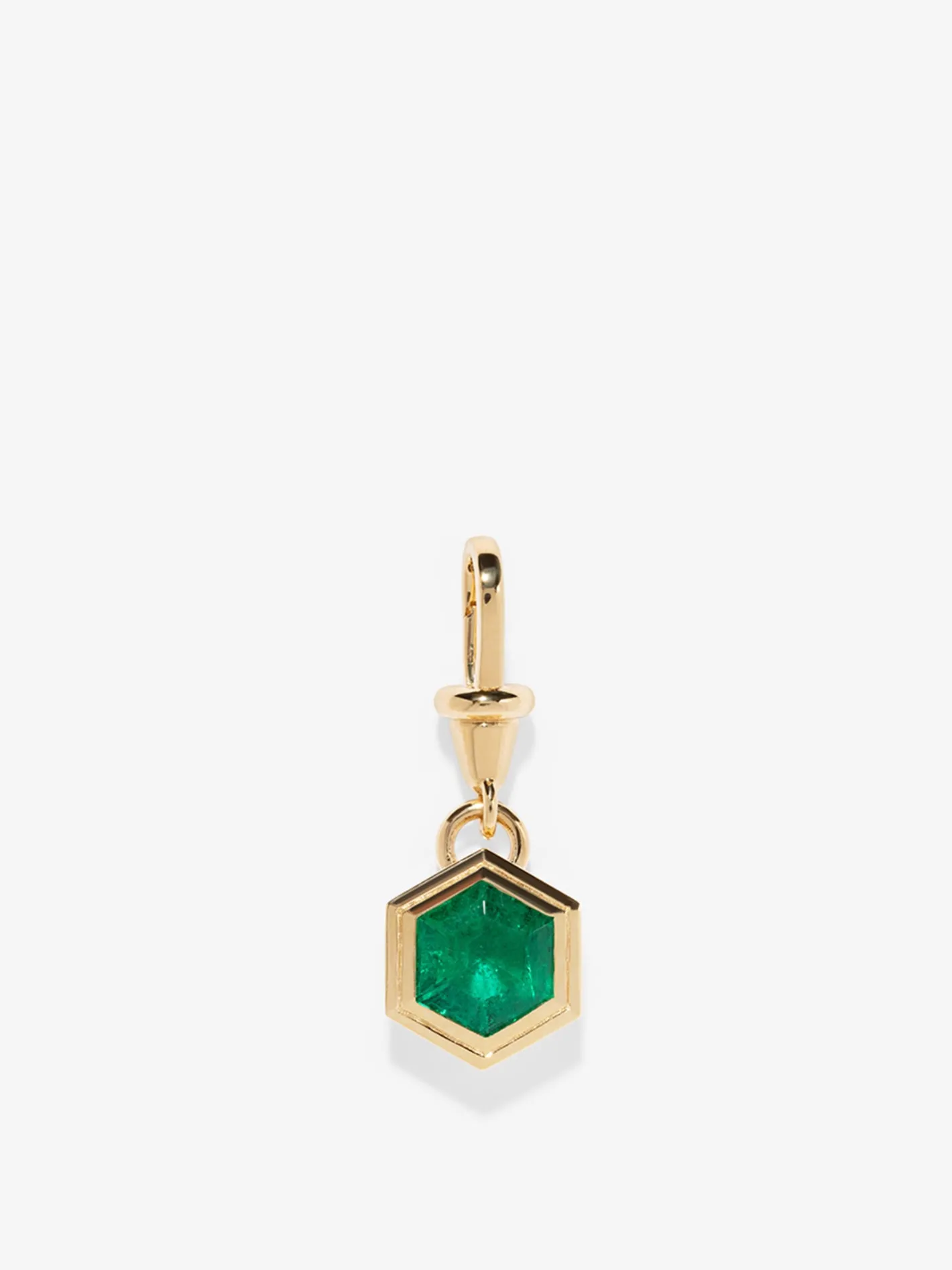 Le Nouveau Hexagon Emerald Charm<AZLEE Jewelry Flash Sale