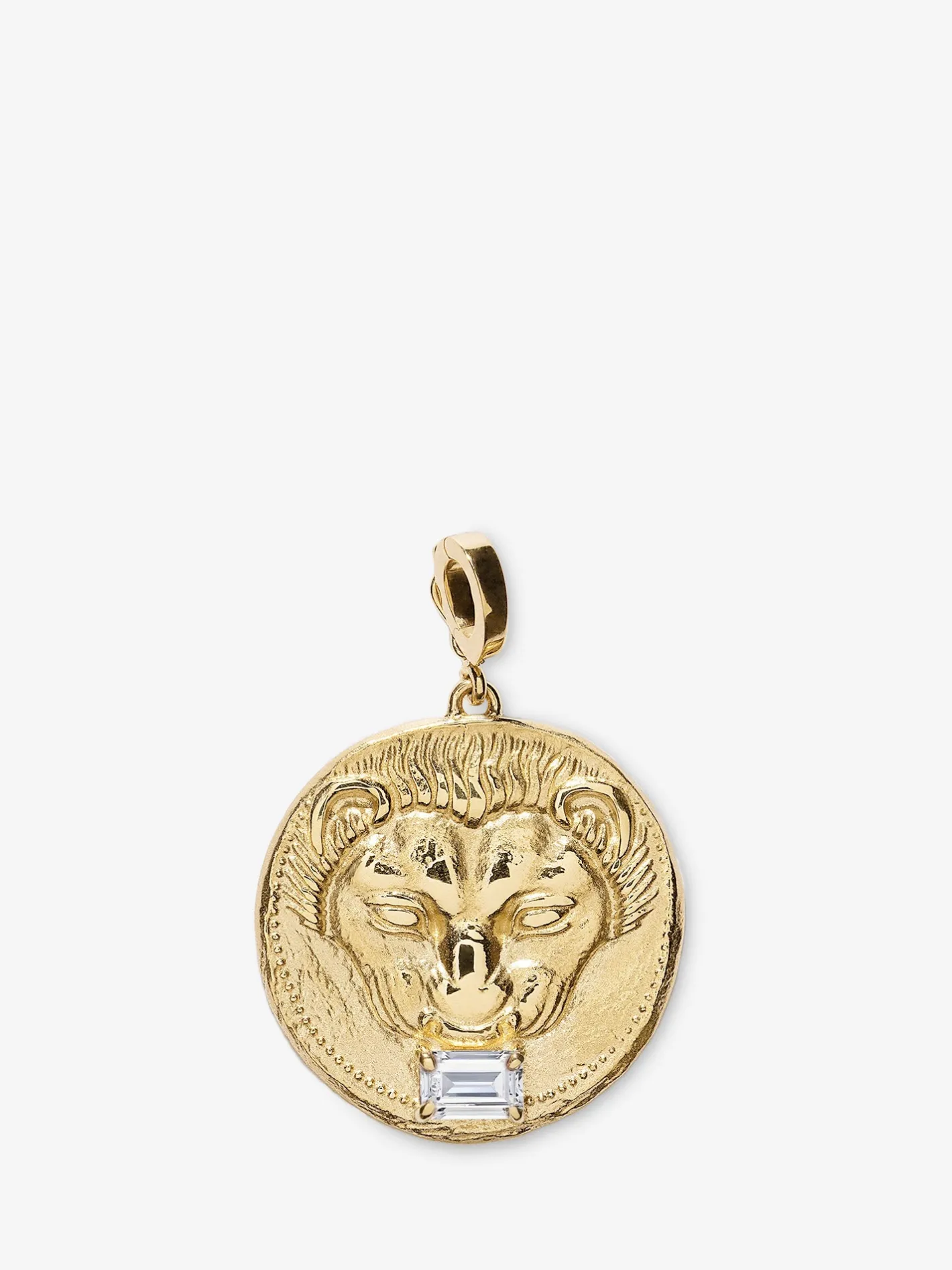 Lion Large Diamond Coin Charm<AZLEE Jewelry Outlet