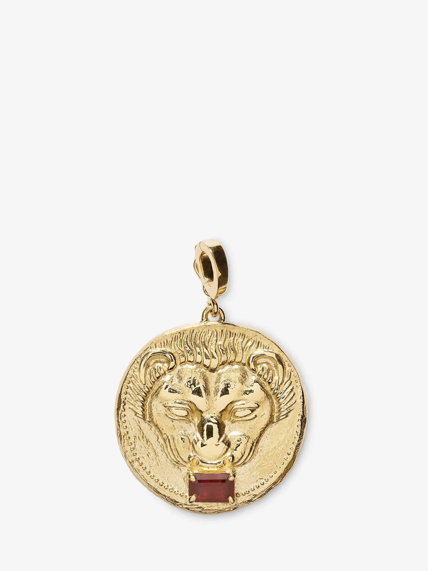 Lion Large Ruby Coin Charm<AZLEE Jewelry Best