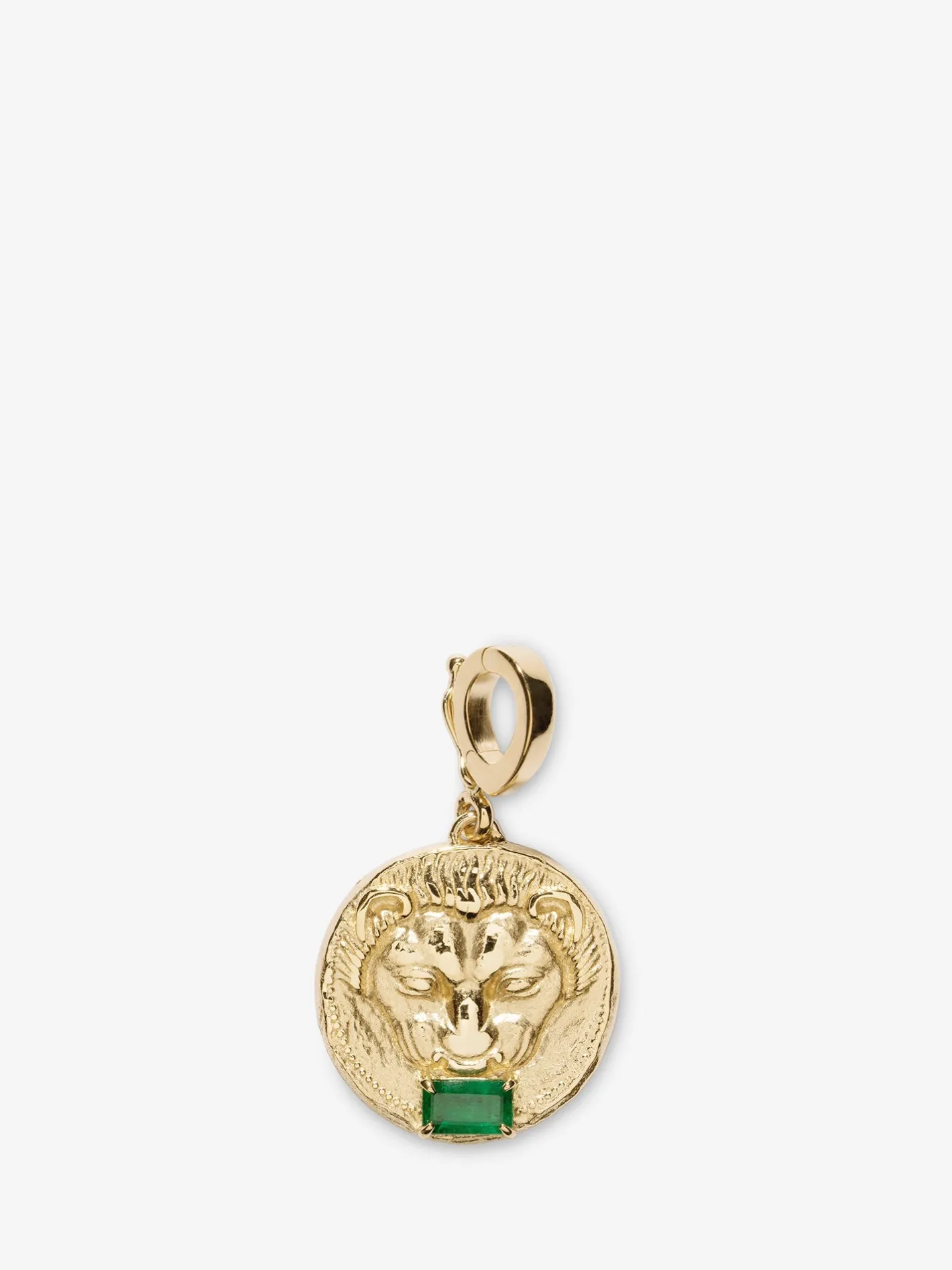 Lion Small Emerald Coin Charm<AZLEE Jewelry Sale