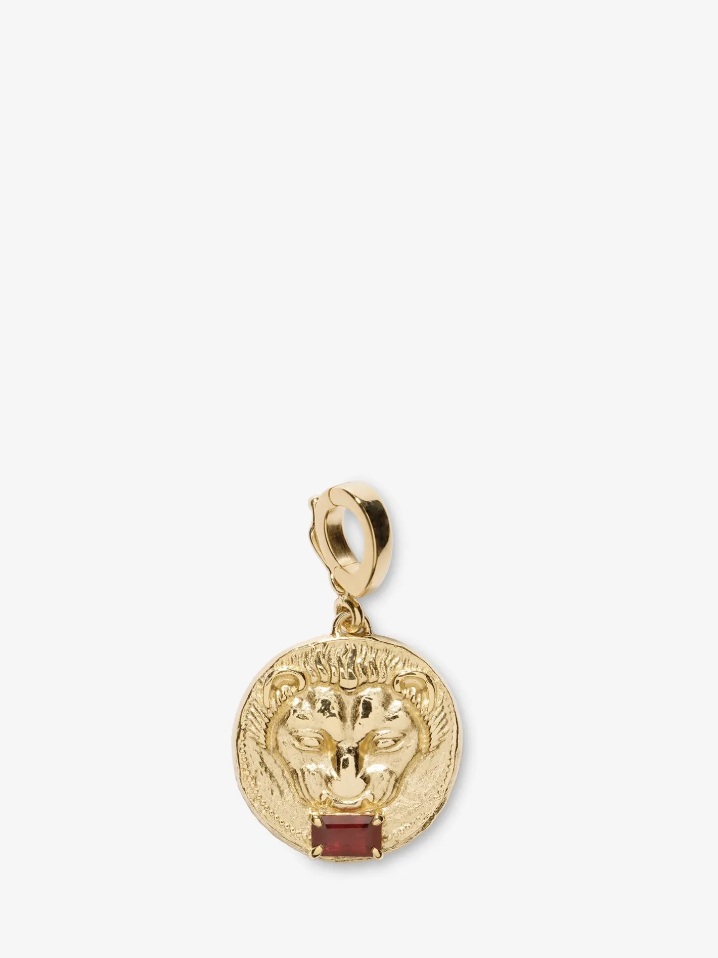 Lion Small Ruby Coin Charm<AZLEE Jewelry Sale