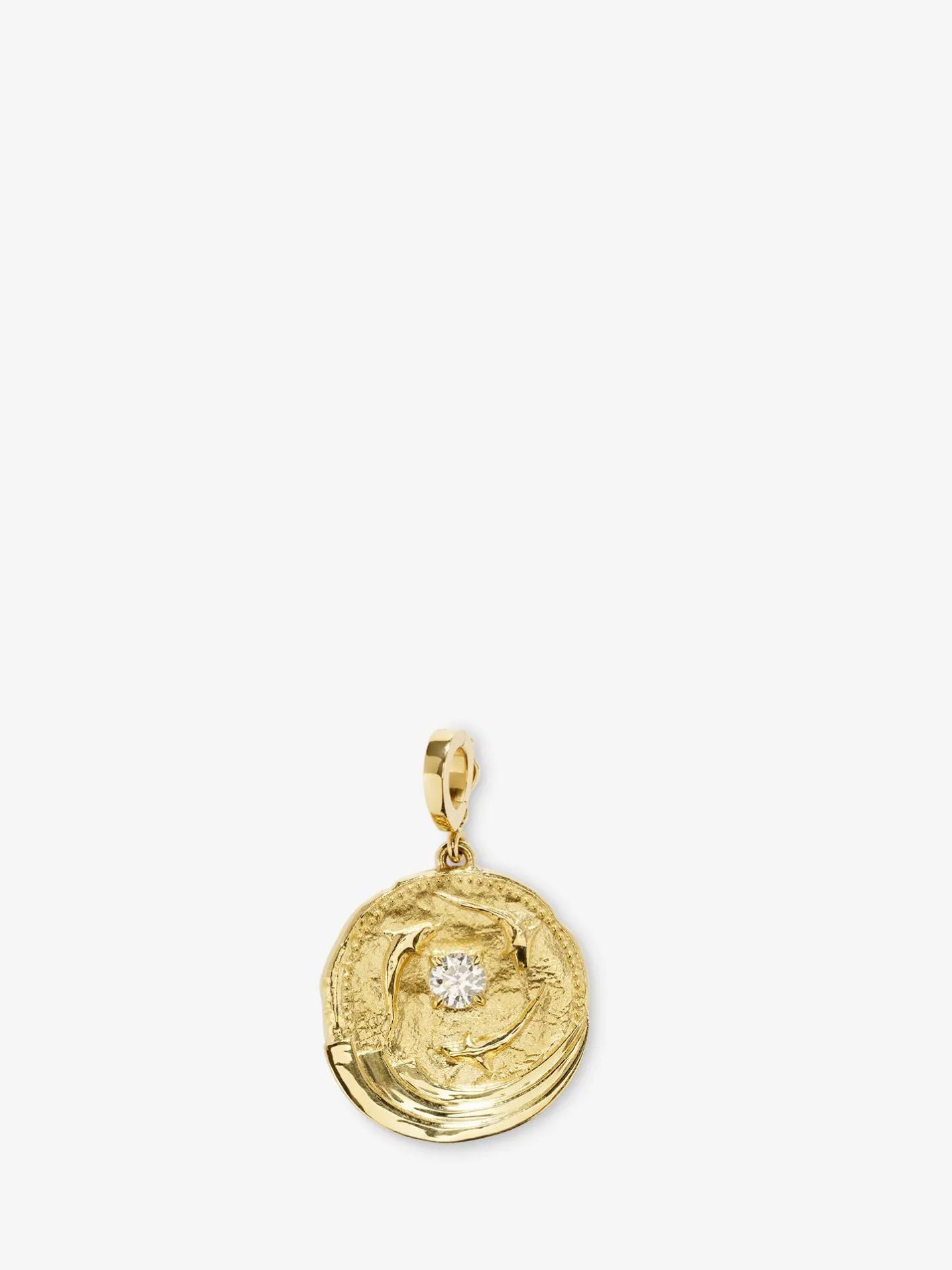 Ocean Diamond Medium Coin Charm<AZLEE Jewelry Best Sale