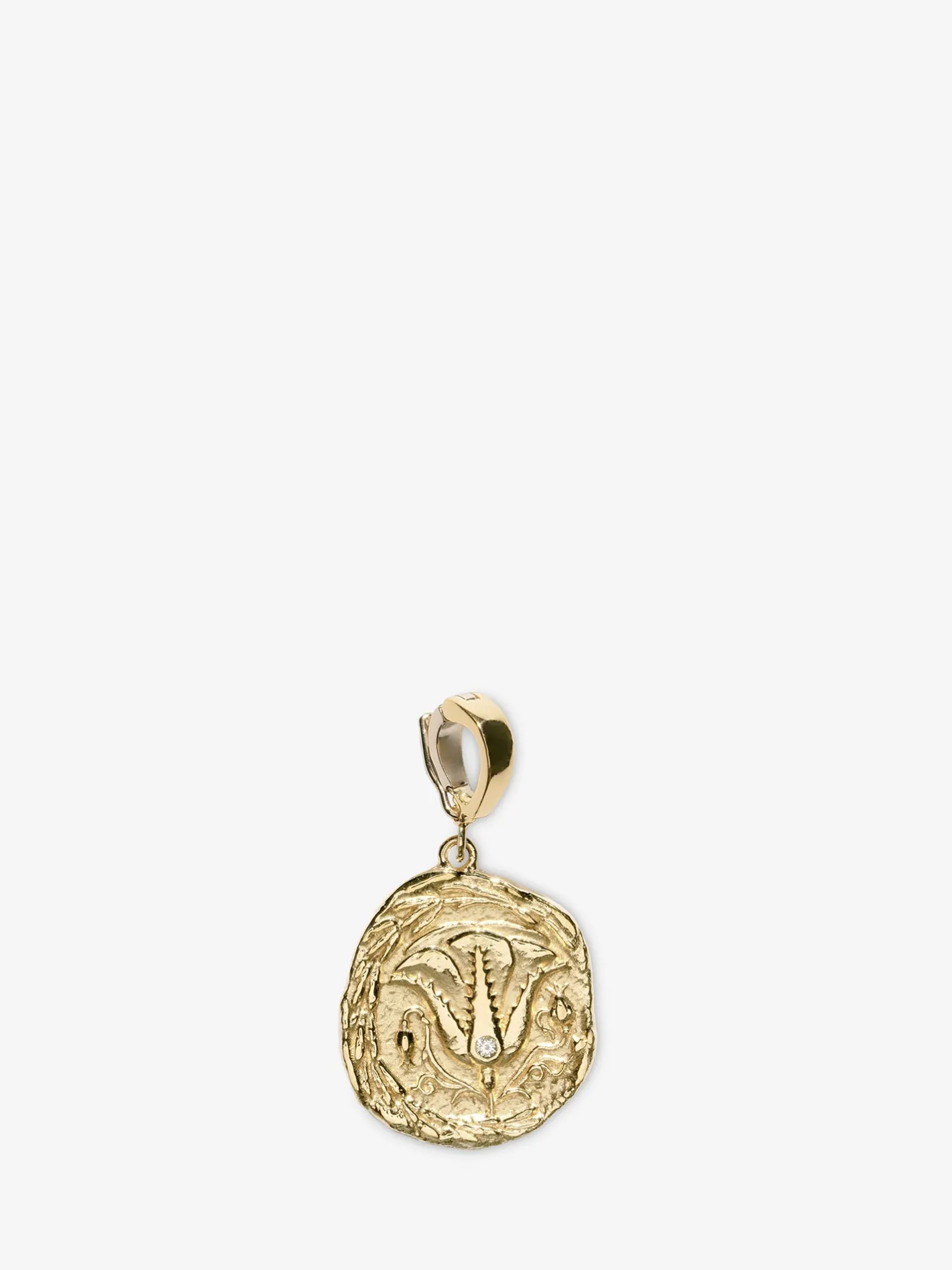 Of the Earth Small Diamond Coin Charm<AZLEE Jewelry Outlet