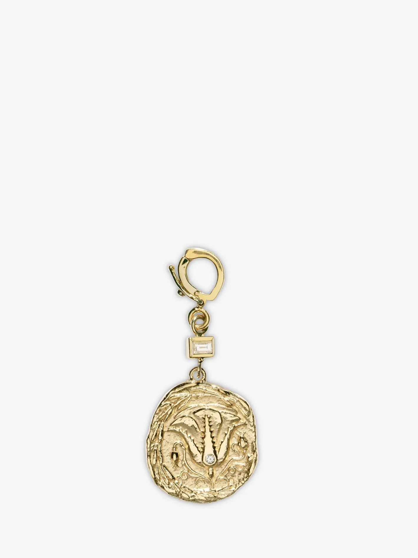 Of the Earth Small Diamond Coin Charm<AZLEE Jewelry Outlet