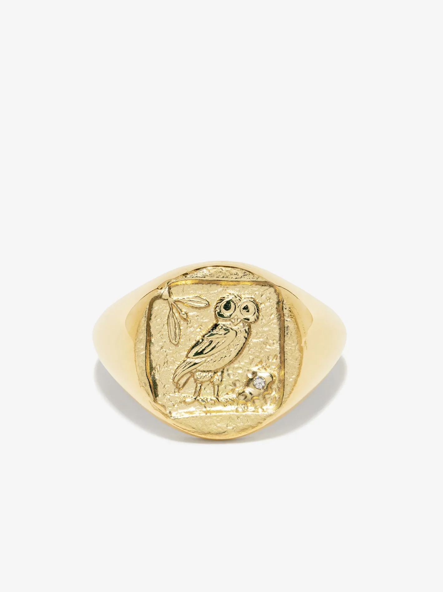 Owl of Athena Coin Signet Ring<AZLEE Jewelry Shop