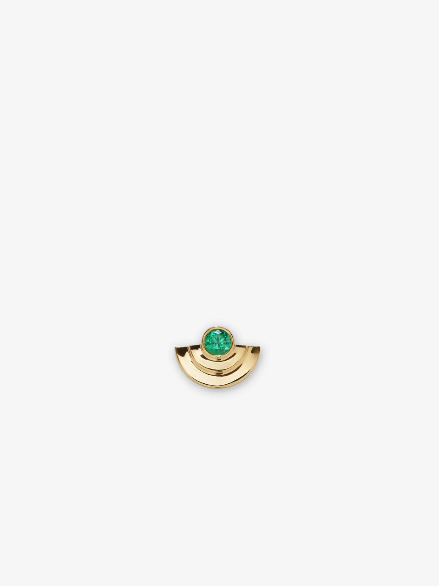 Petite 1/2 Circle Emerald Staircase Stud<AZLEE Jewelry Shop
