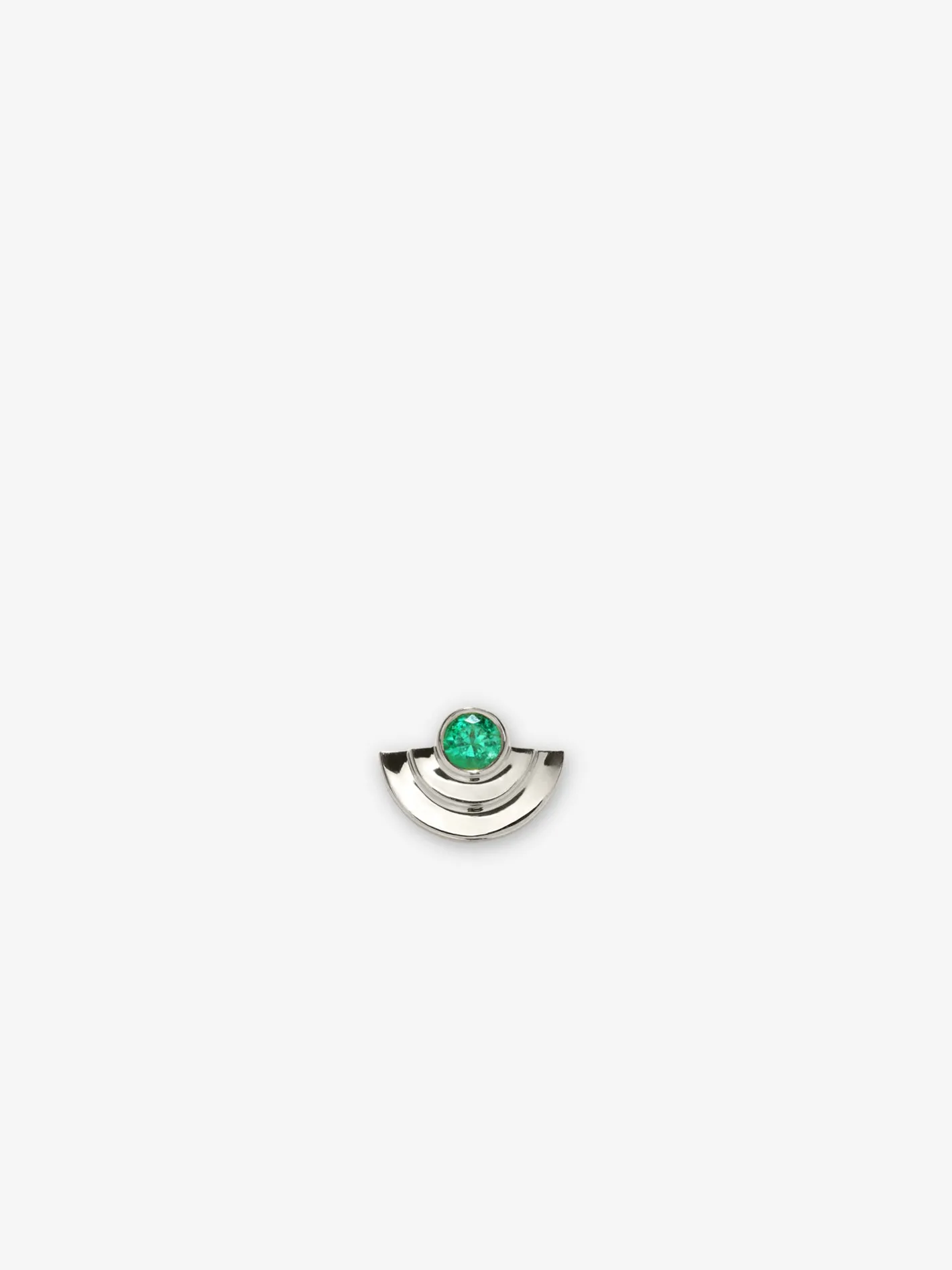 Petite 1/2 Circle Emerald Staircase Stud<AZLEE Jewelry Shop