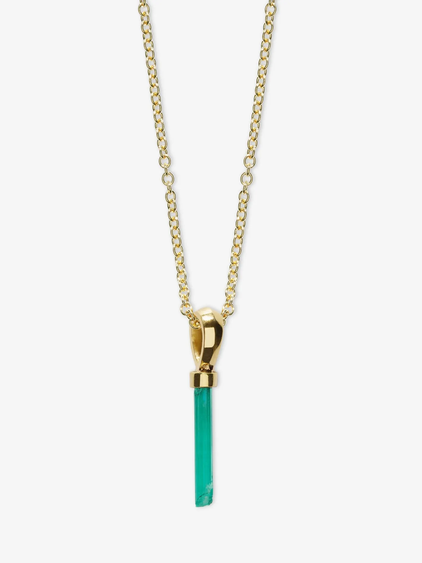 Petite Emerald Column Necklace<AZLEE Jewelry Hot