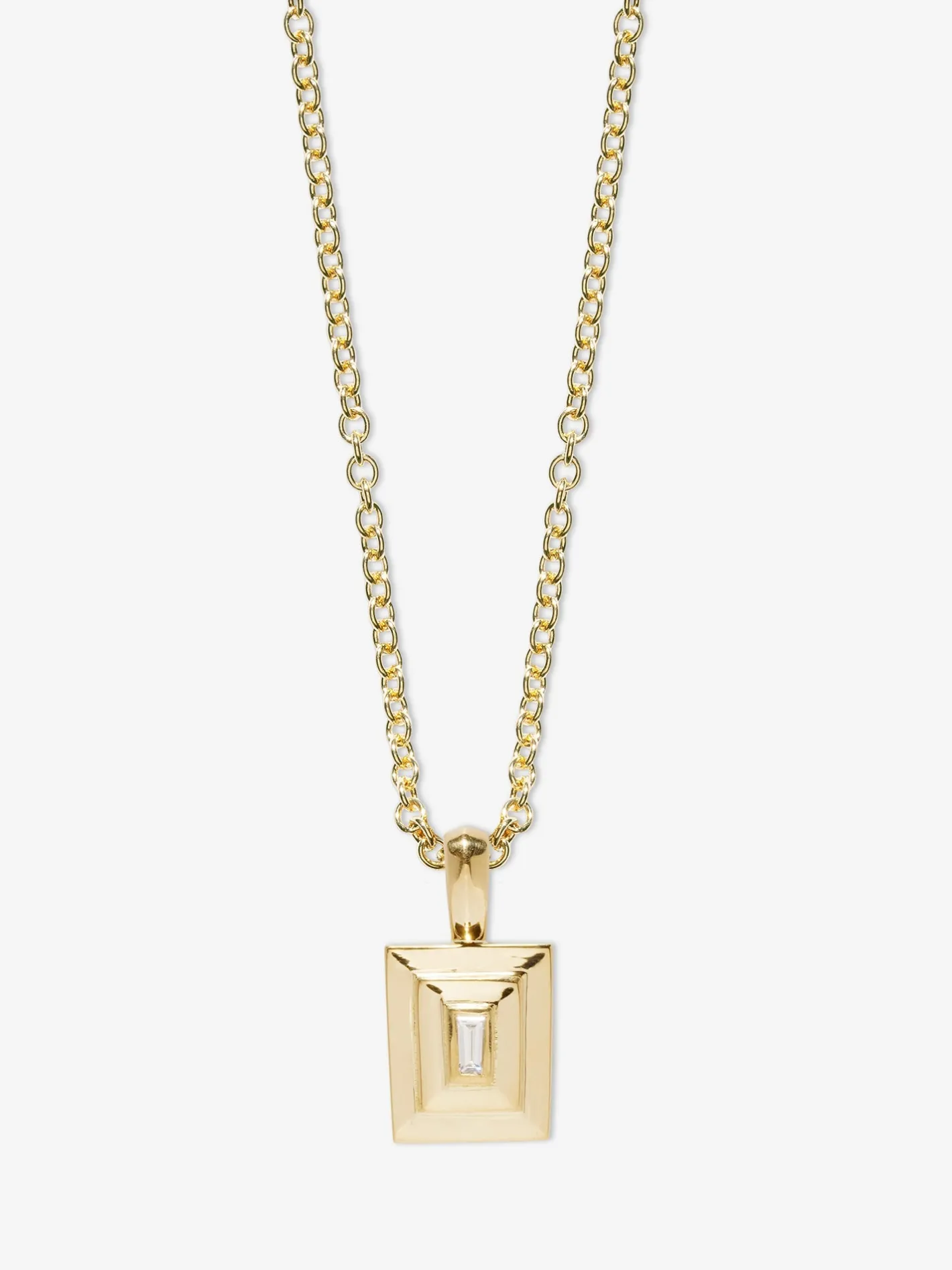 Petite Tapered Baguette Staircase Necklace<AZLEE Jewelry Hot