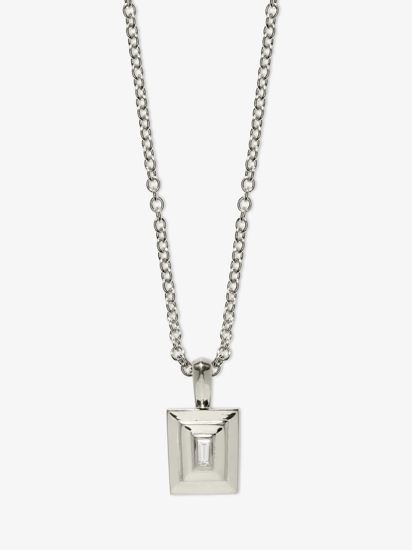 Petite Tapered Baguette Staircase Necklace<AZLEE Jewelry Hot