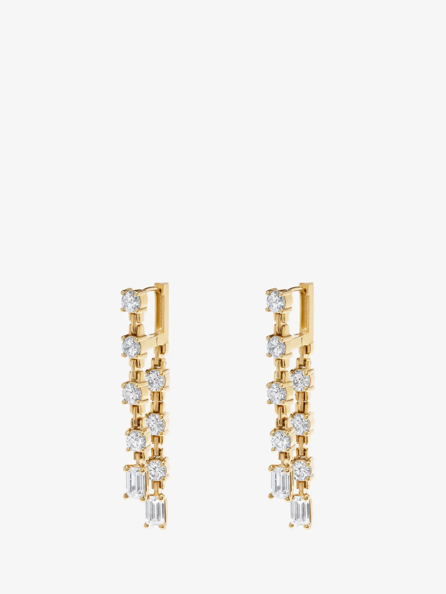 Pirouette Large 2-Strand Diamond Earrings<AZLEE Jewelry Online