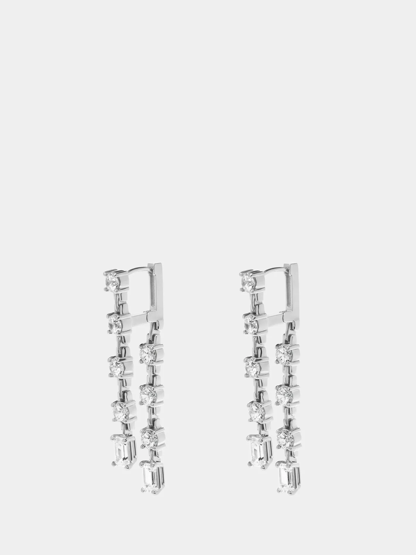 Pirouette Large 2-Strand Diamond Earrings<AZLEE Jewelry Online