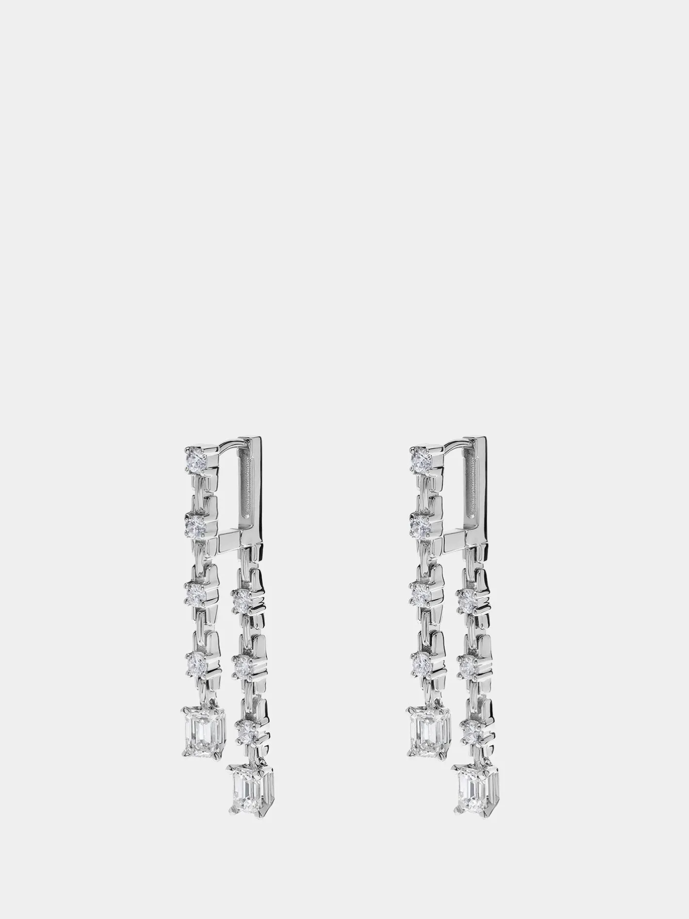 Pirouette Small 2-Strand Diamond Earrings<AZLEE Jewelry Cheap