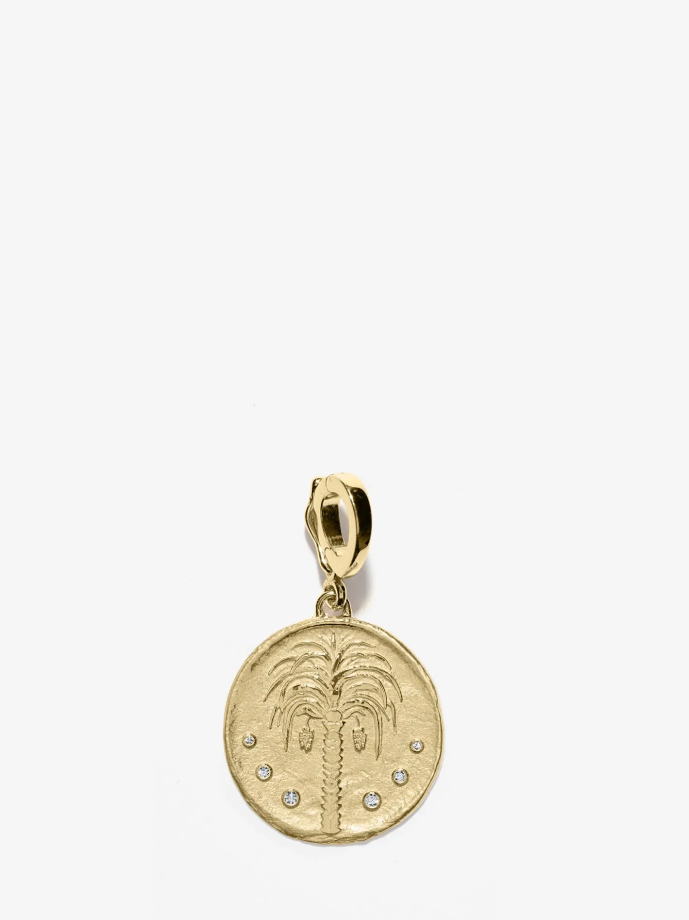 Prosperity Palm Small Diamond Coin Charm<AZLEE Jewelry Store