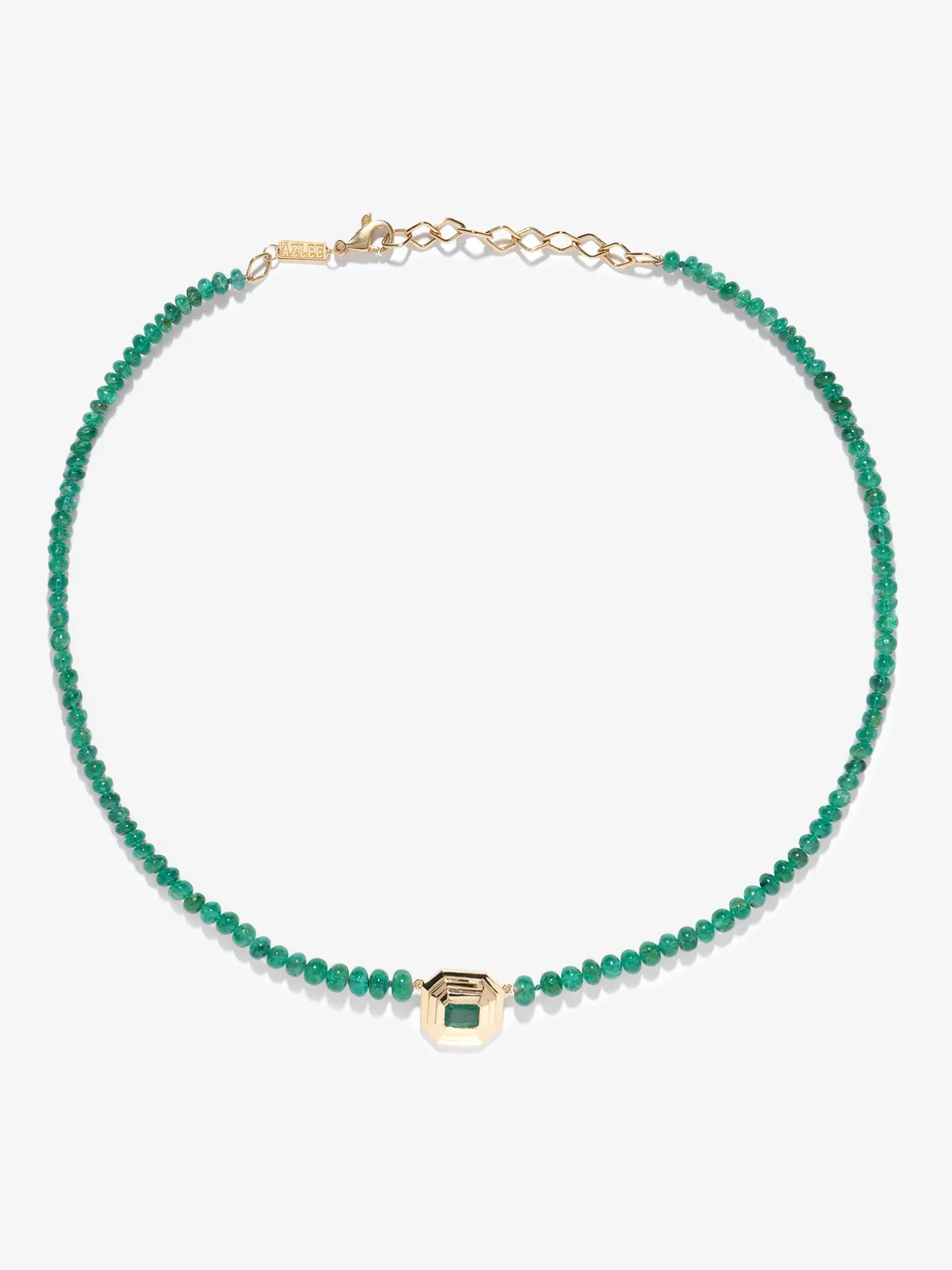 Rich Emerald Bead Staircase Necklace<AZLEE Jewelry Hot