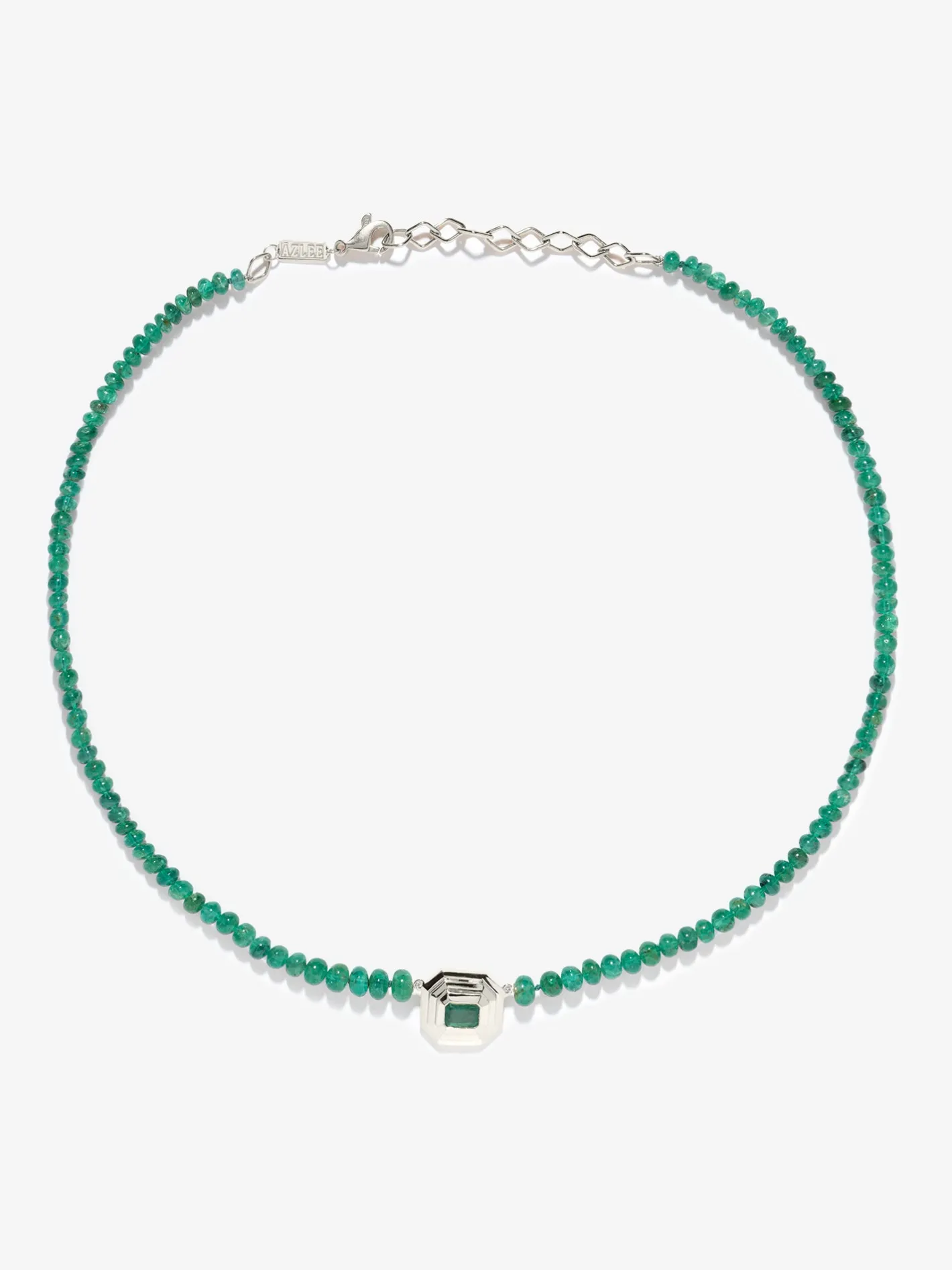 Rich Emerald Bead Staircase Necklace<AZLEE Jewelry Hot