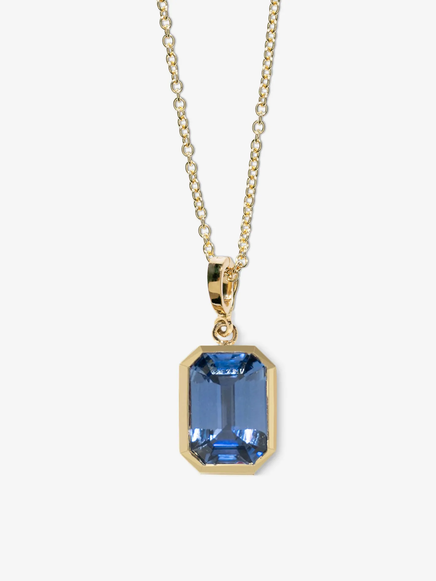 Rich Large Bezel Sapphire Charm<AZLEE Jewelry Outlet